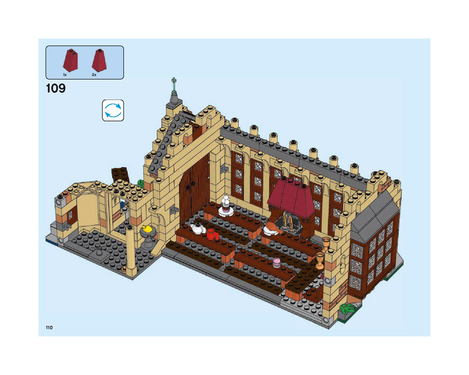 ホグワーツの大広間 75954 レゴの商品情報 レゴの説明書・組立方法 110 page