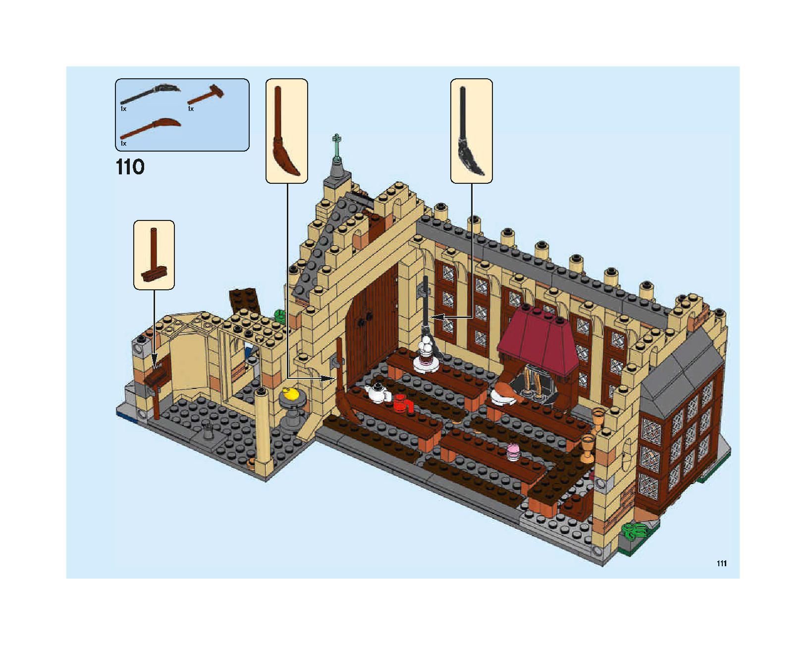 Hogwarts Great Hall 75954 LEGO information LEGO instructions 111 page