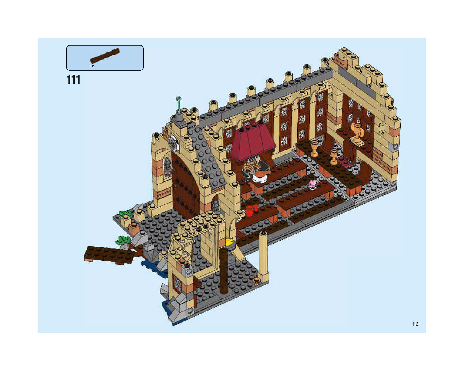 Hogwarts Great Hall 75954 LEGO information LEGO instructions 113 page