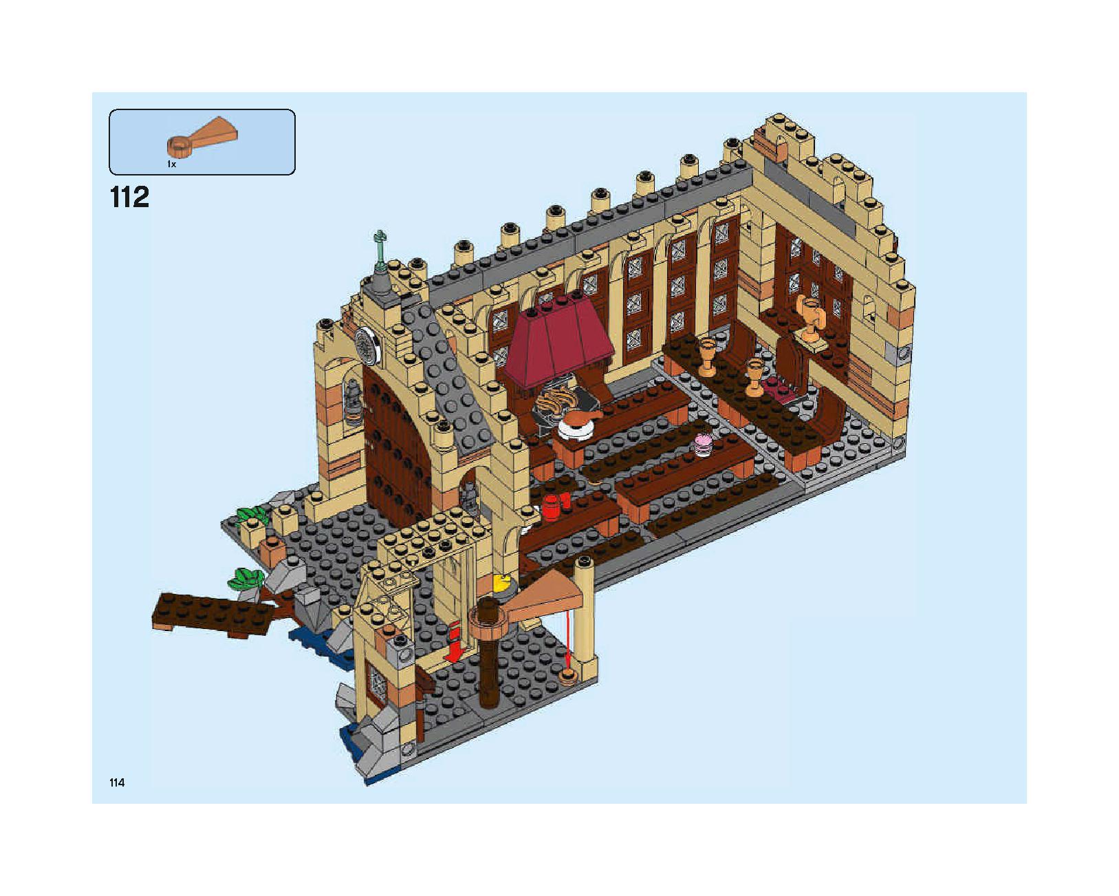 Hogwarts Great Hall 75954 LEGO information LEGO instructions 114 page