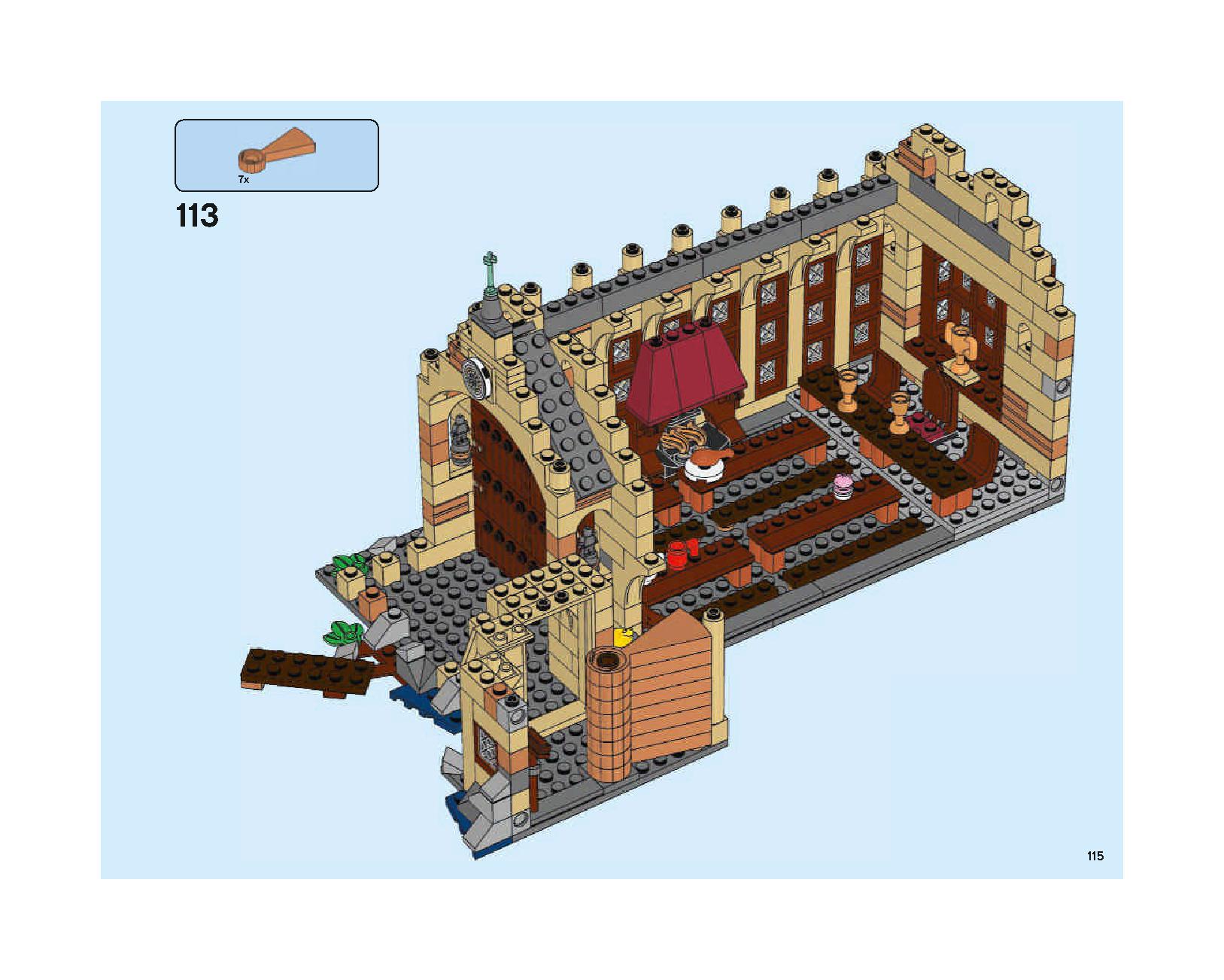 Hogwarts Great Hall 75954 LEGO information LEGO instructions 115 page
