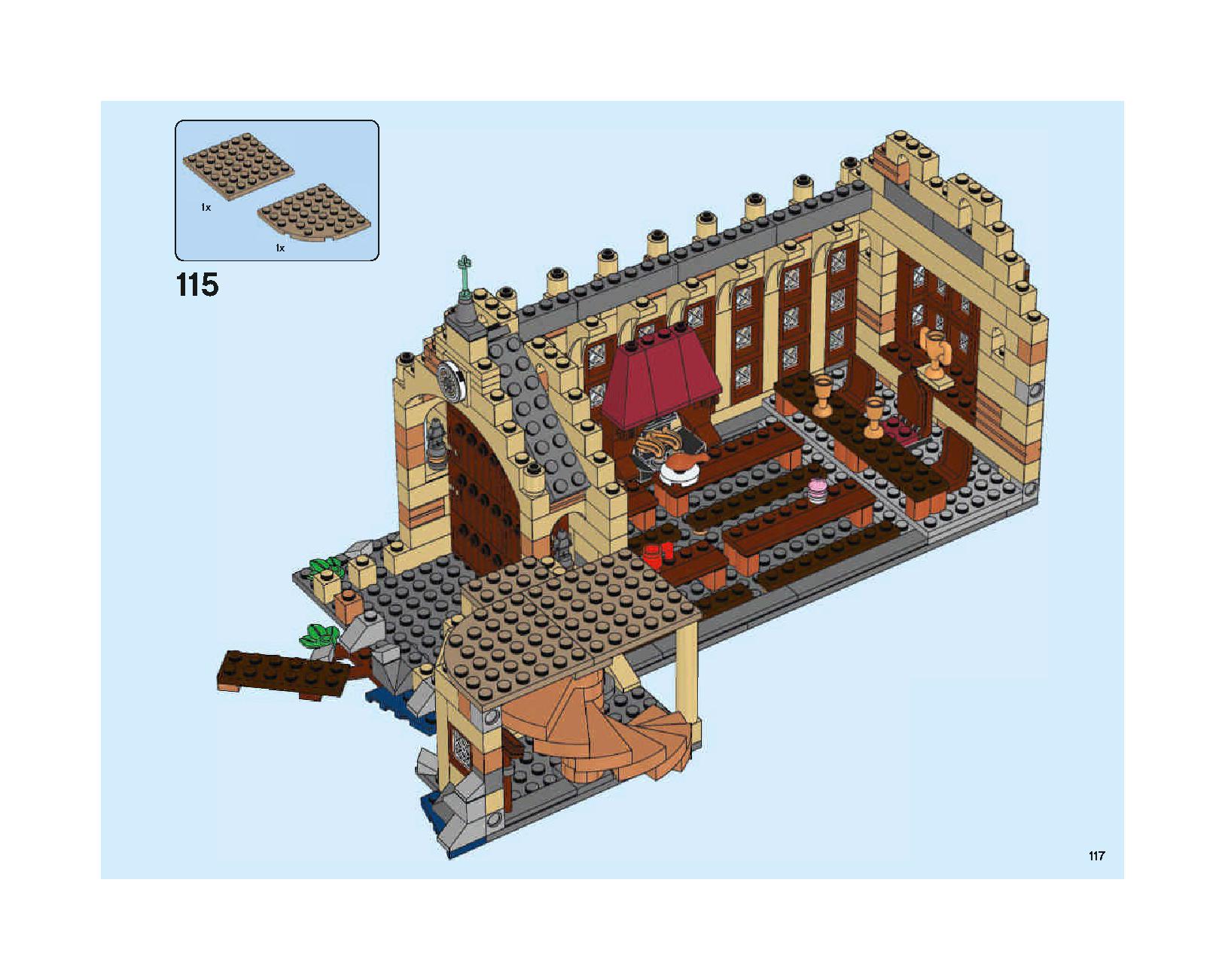 Hogwarts Great Hall 75954 LEGO information LEGO instructions 117 page