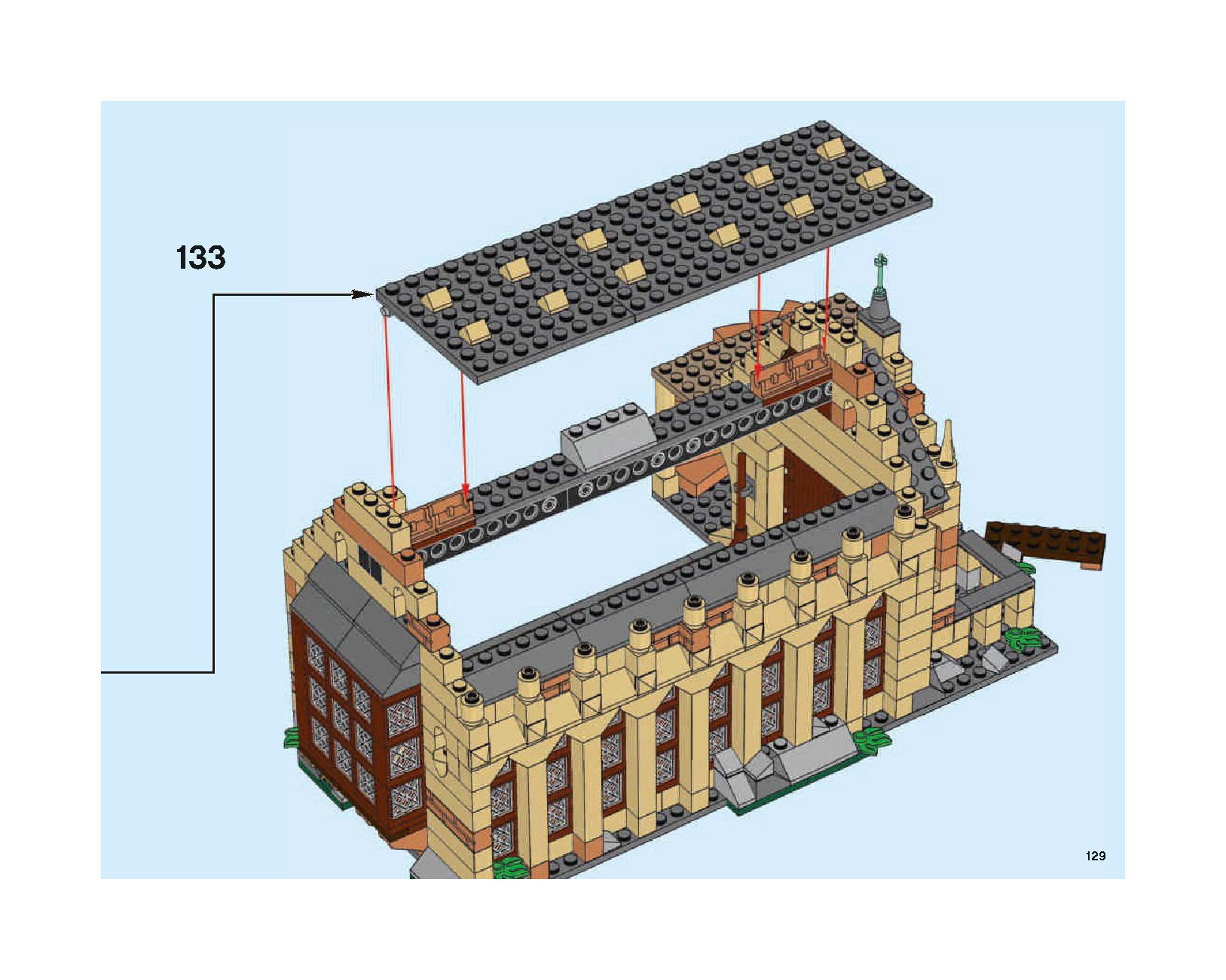 ホグワーツの大広間 75954 レゴの商品情報 レゴの説明書・組立方法 129 page