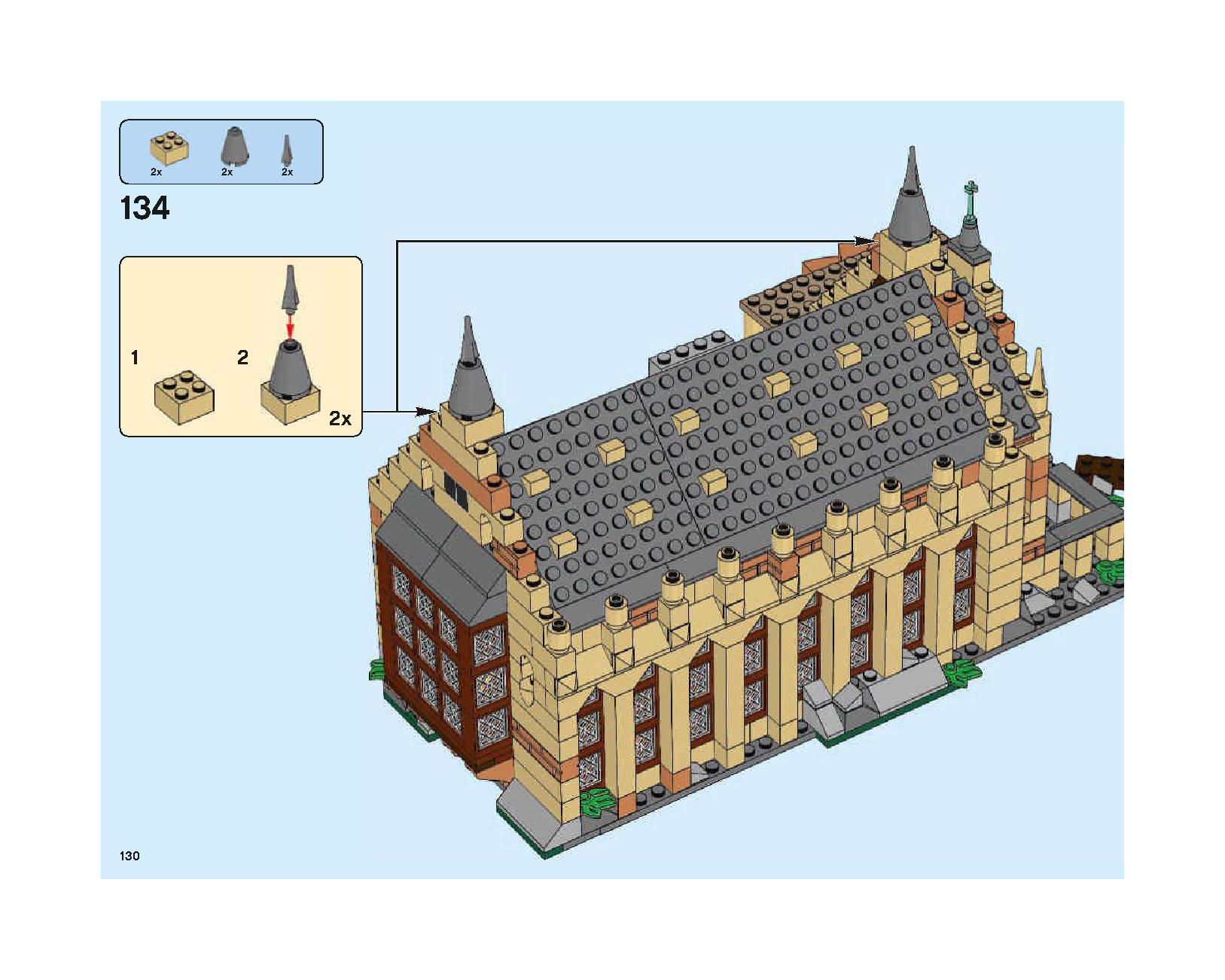 ホグワーツの大広間 75954 レゴの商品情報 レゴの説明書・組立方法 130 page