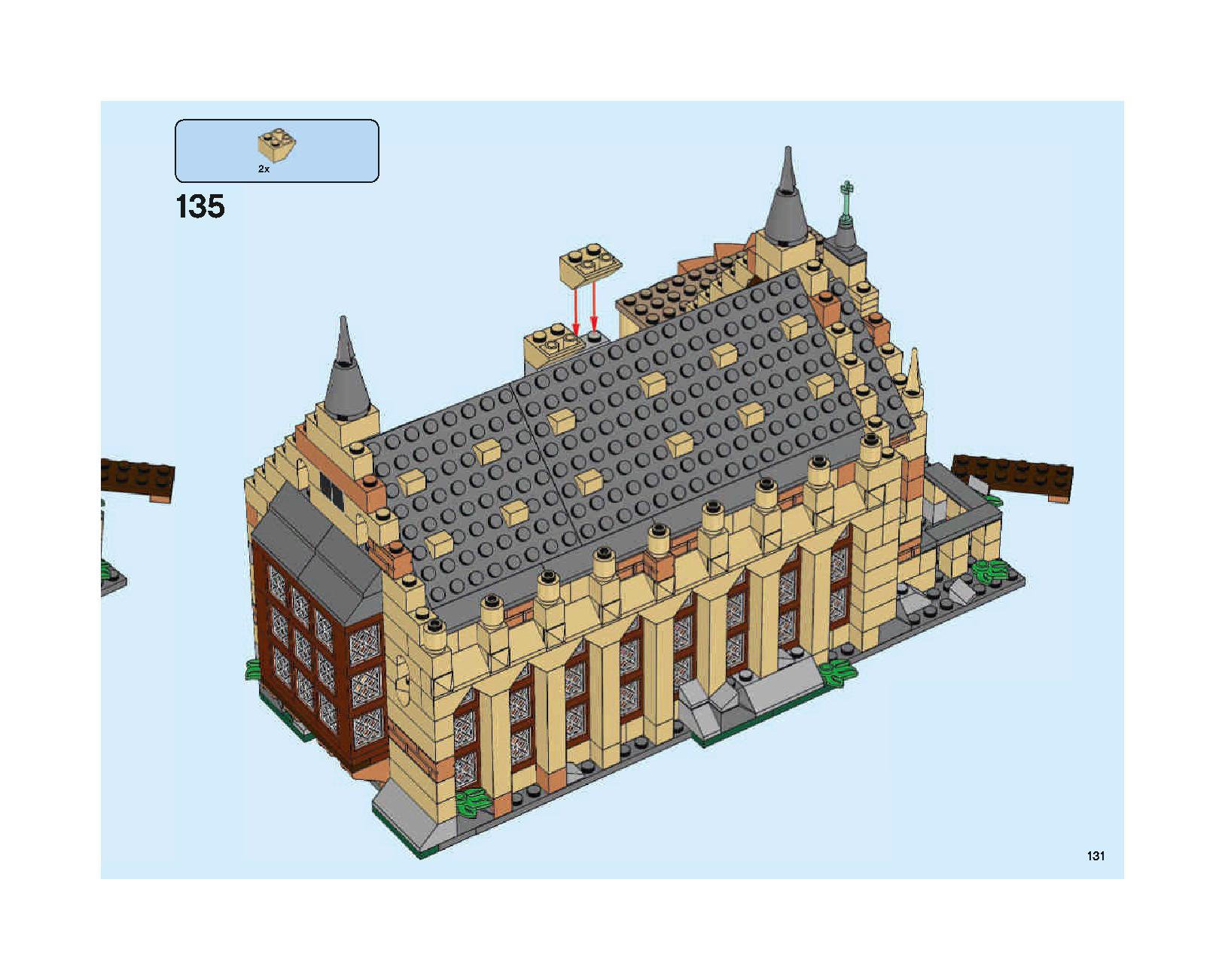 Hogwarts Great Hall 75954 LEGO information LEGO instructions 131 page