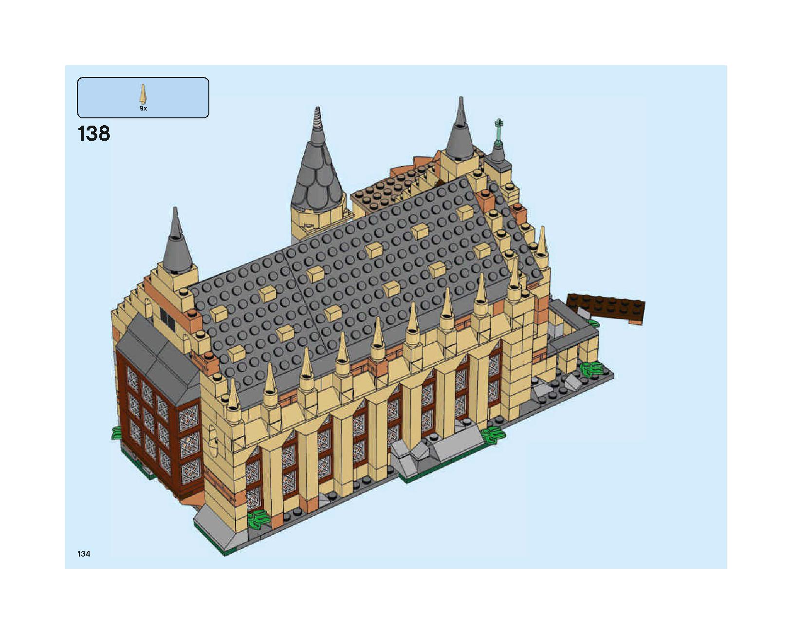 Hogwarts Great Hall 75954 LEGO information LEGO instructions 134 page