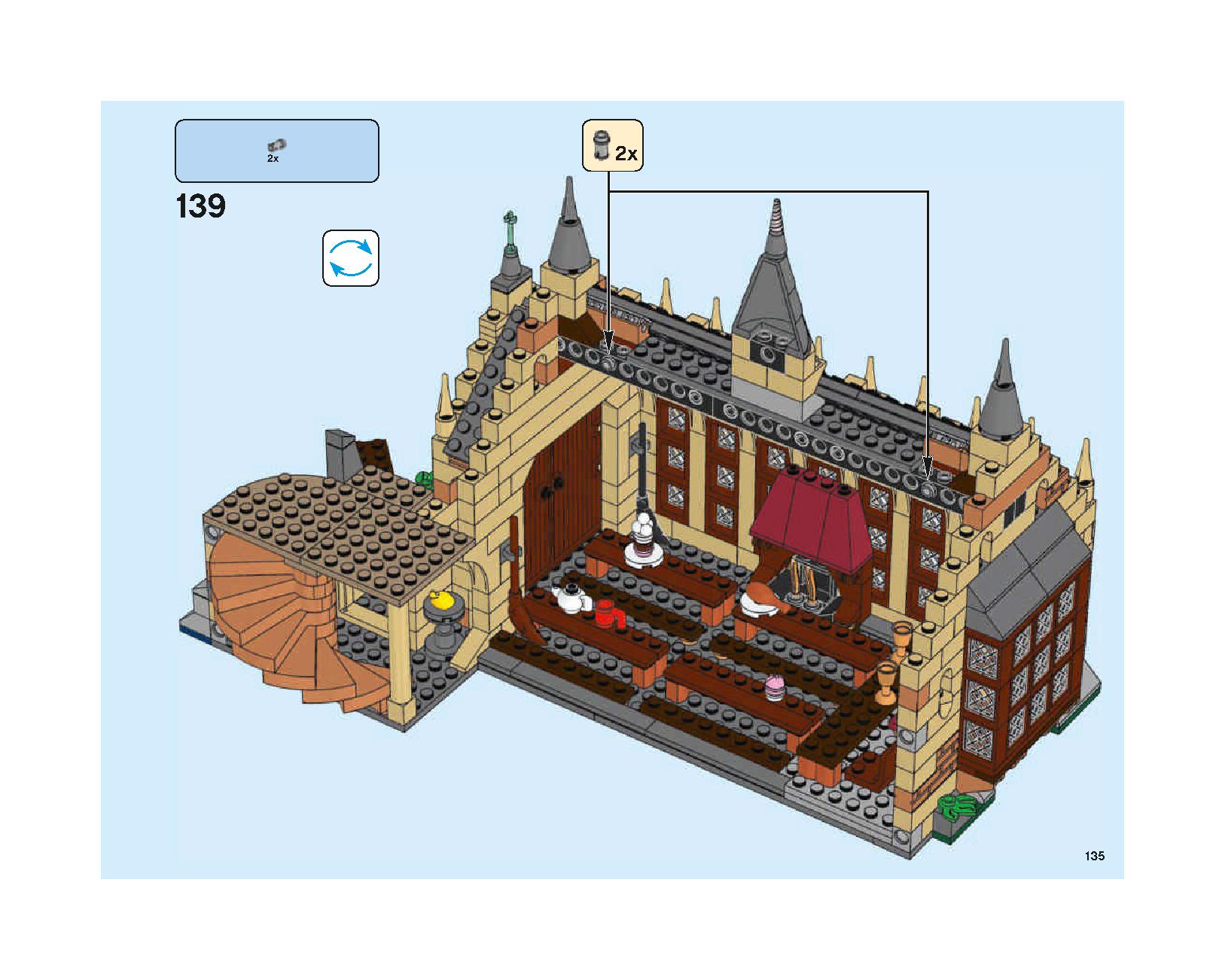 ホグワーツの大広間 75954 レゴの商品情報 レゴの説明書・組立方法 135 page