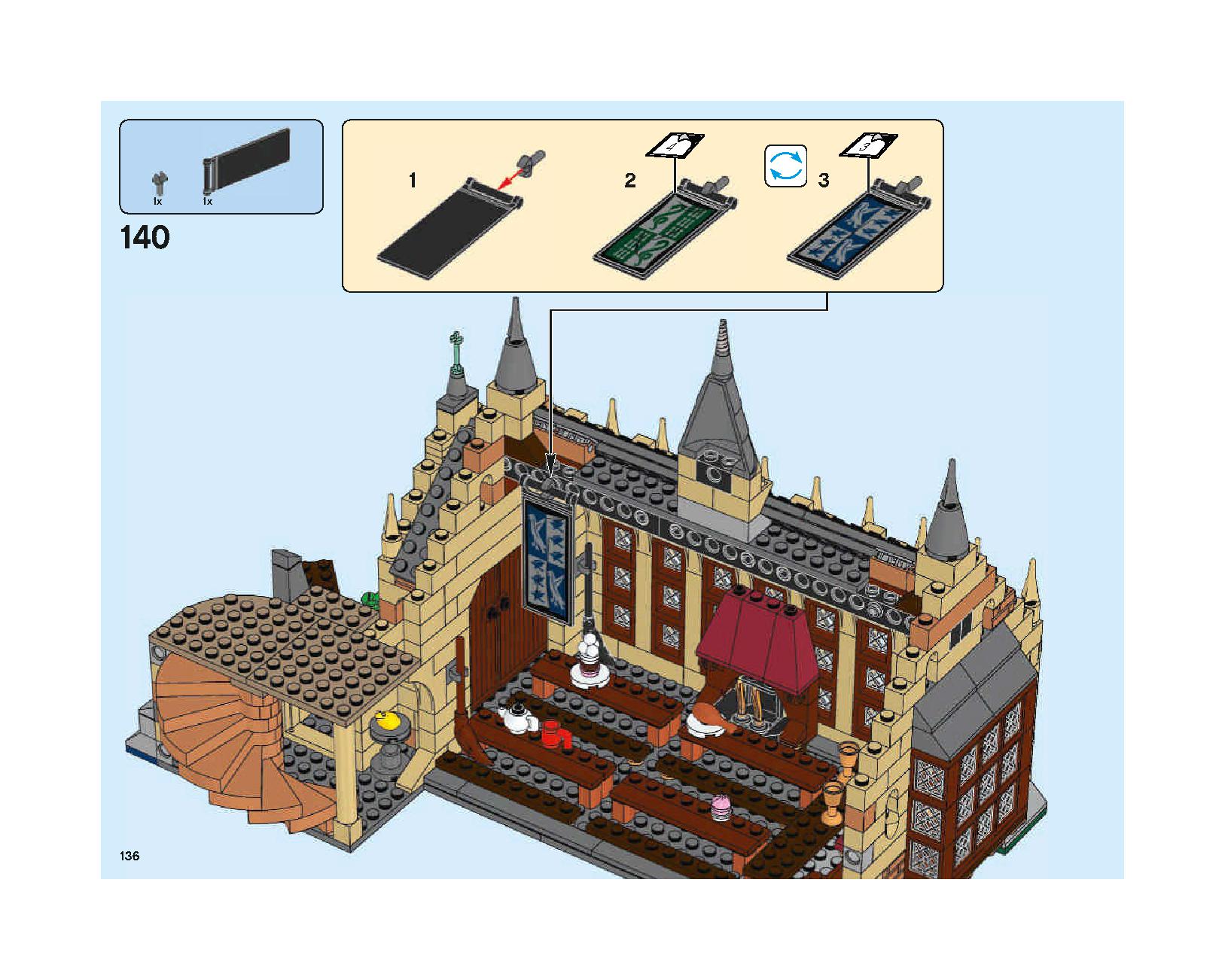 ホグワーツの大広間 75954 レゴの商品情報 レゴの説明書・組立方法 136 page