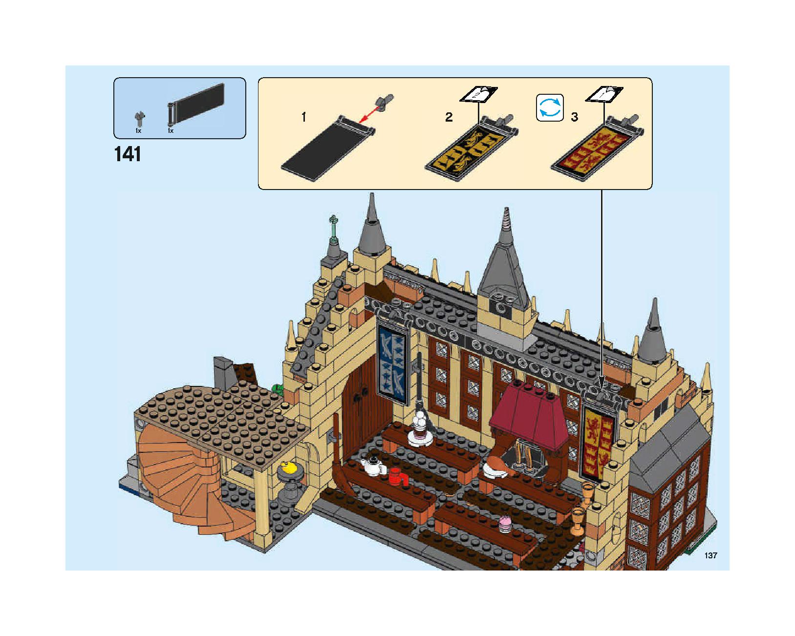 ホグワーツの大広間 75954 レゴの商品情報 レゴの説明書・組立方法 137 page