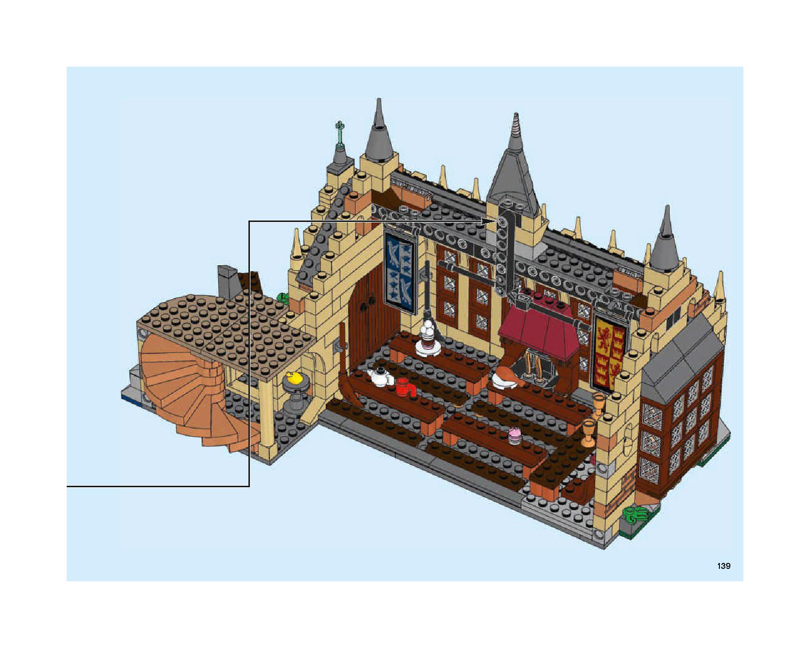 Hogwarts Great Hall 75954 LEGO information LEGO instructions 139 page