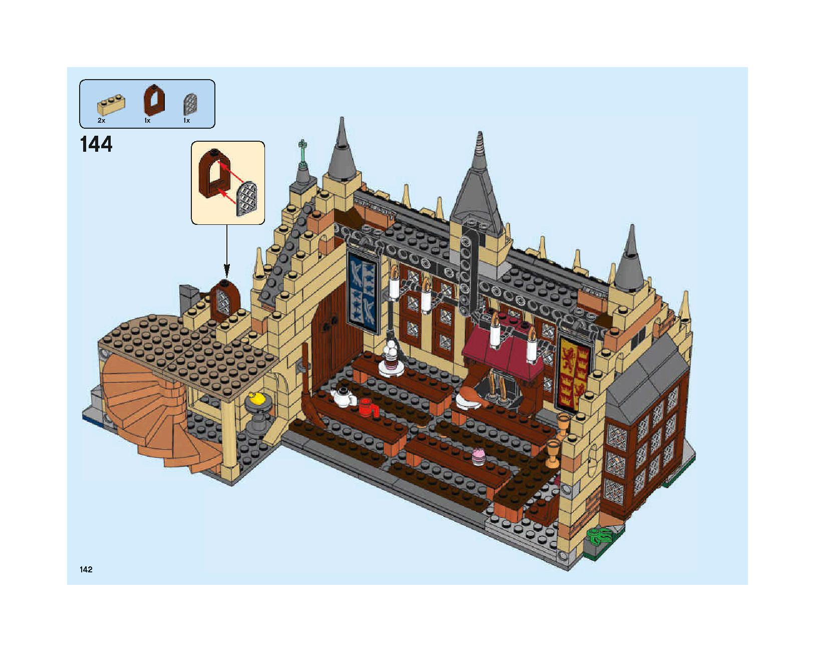 ホグワーツの大広間 75954 レゴの商品情報 レゴの説明書・組立方法 142 page
