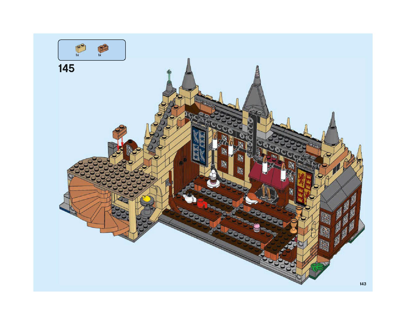 ホグワーツの大広間 75954 レゴの商品情報 レゴの説明書・組立方法 143 page