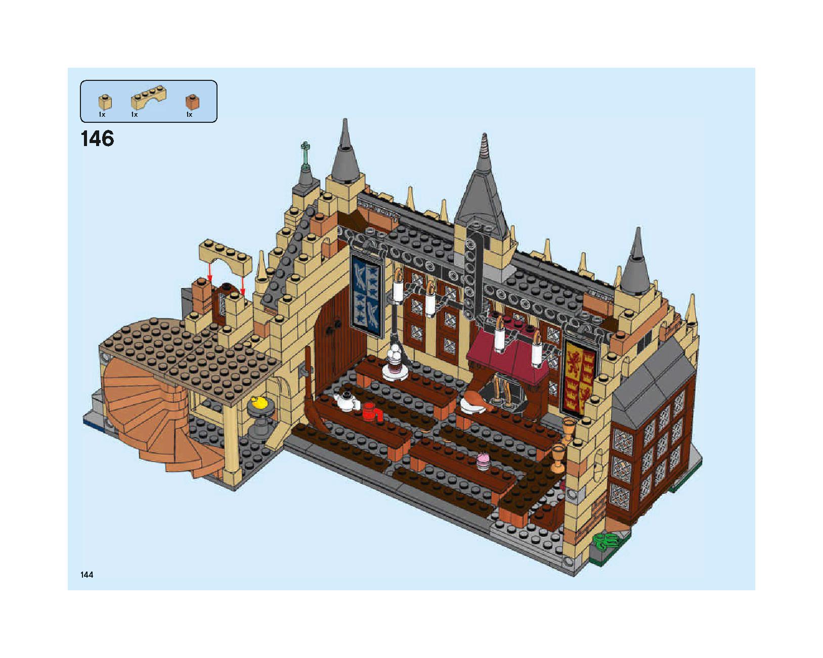 ホグワーツの大広間 75954 レゴの商品情報 レゴの説明書・組立方法 144 page