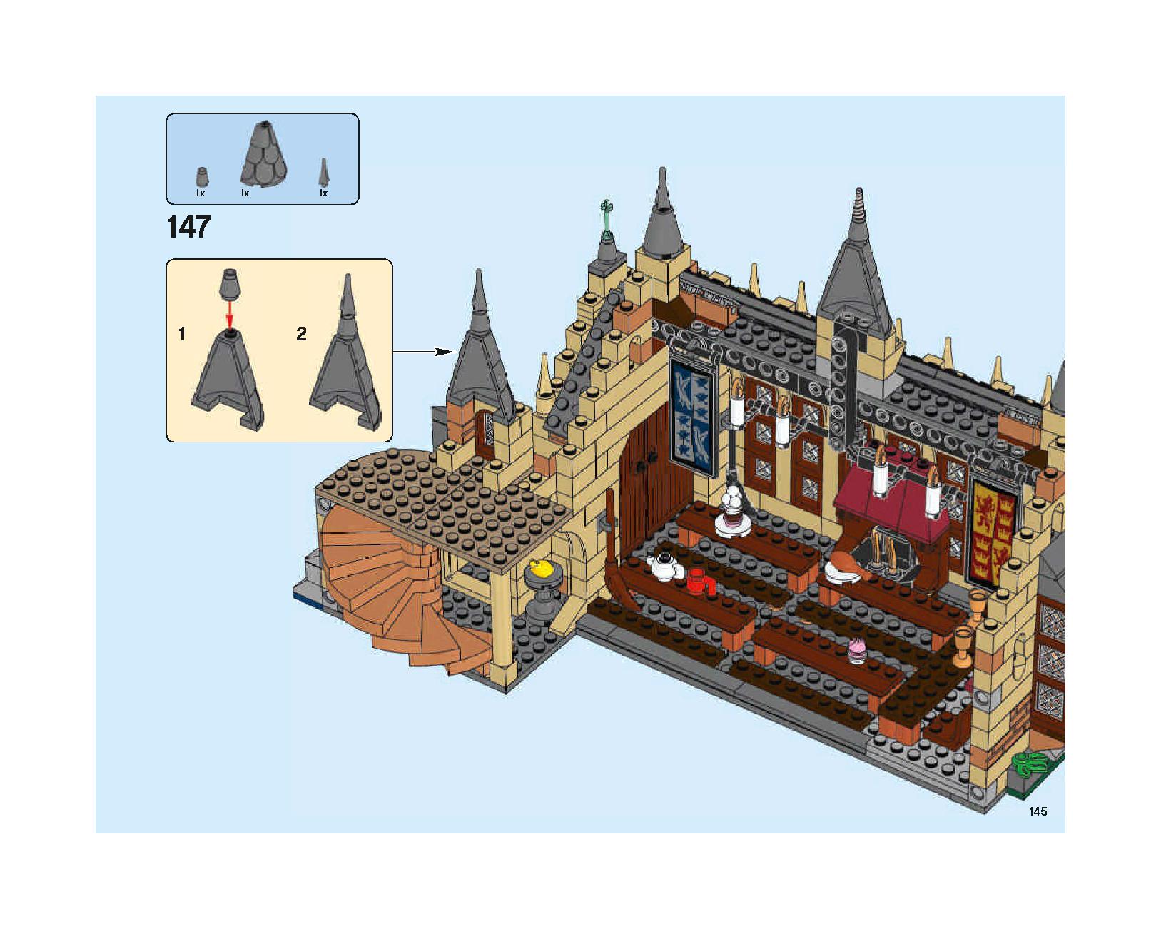 ホグワーツの大広間 75954 レゴの商品情報 レゴの説明書・組立方法 145 page