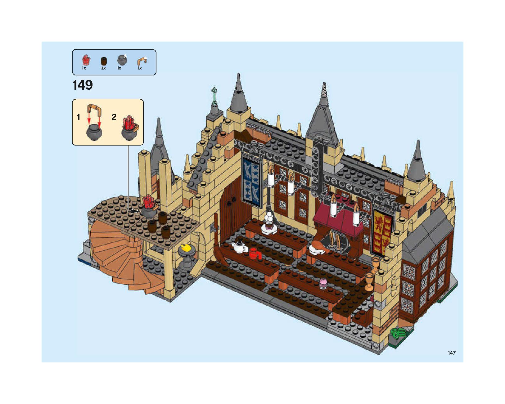 Hogwarts Great Hall 75954 LEGO information LEGO instructions 147 page