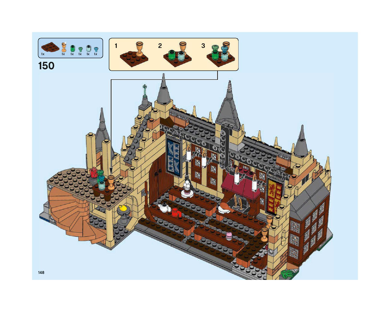 ホグワーツの大広間 75954 レゴの商品情報 レゴの説明書・組立方法 148 page