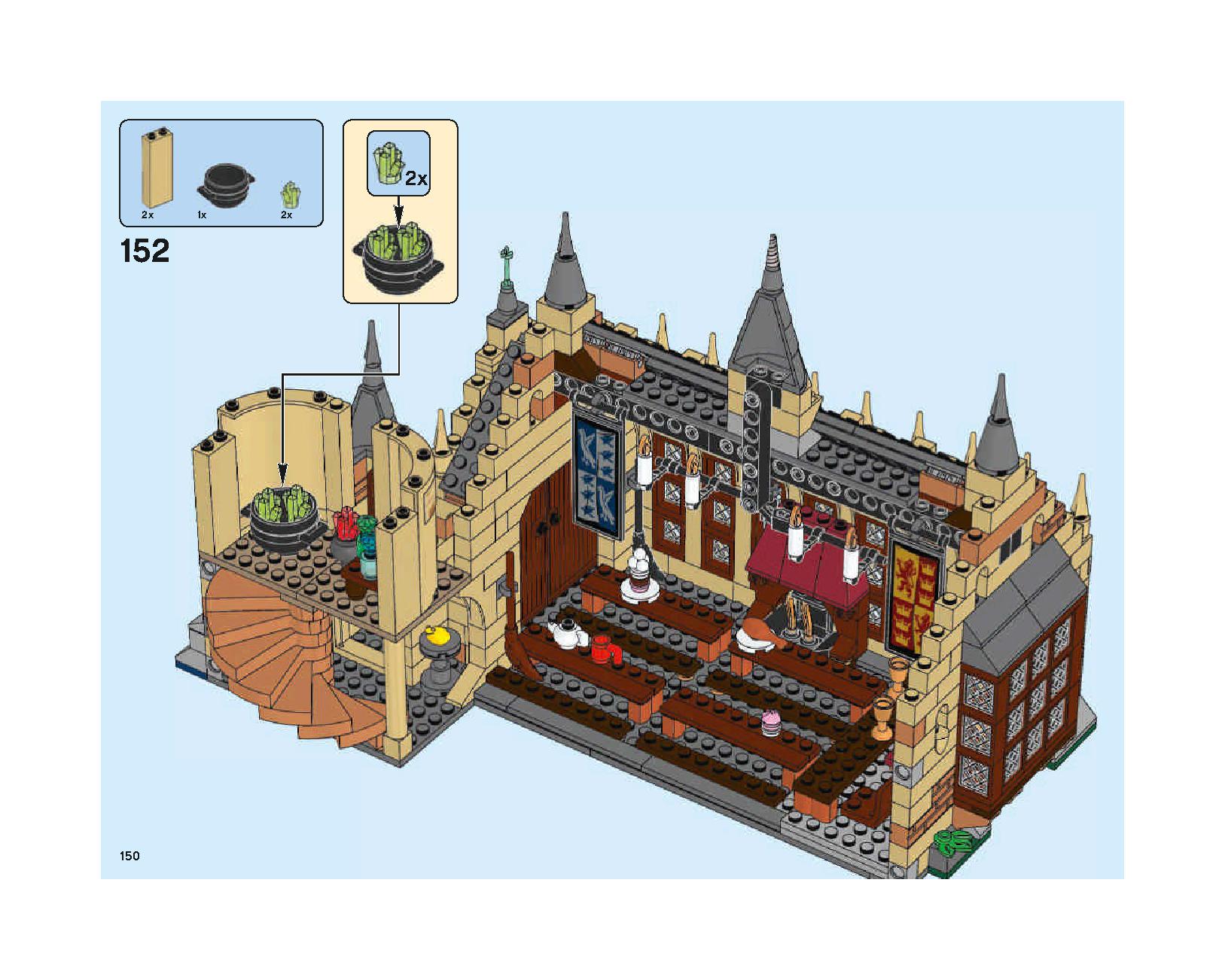 Hogwarts Great Hall 75954 LEGO information LEGO instructions 150 page