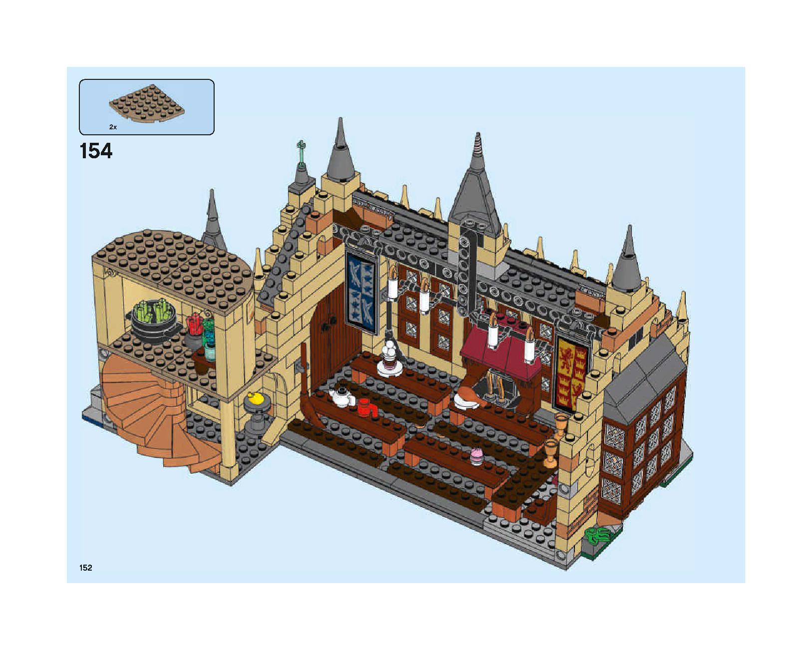 ホグワーツの大広間 75954 レゴの商品情報 レゴの説明書・組立方法 152 page