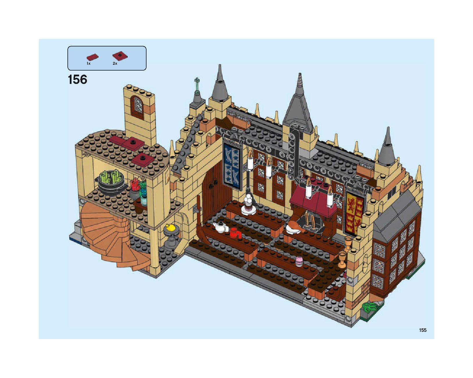 ホグワーツの大広間 75954 レゴの商品情報 レゴの説明書・組立方法 155 page