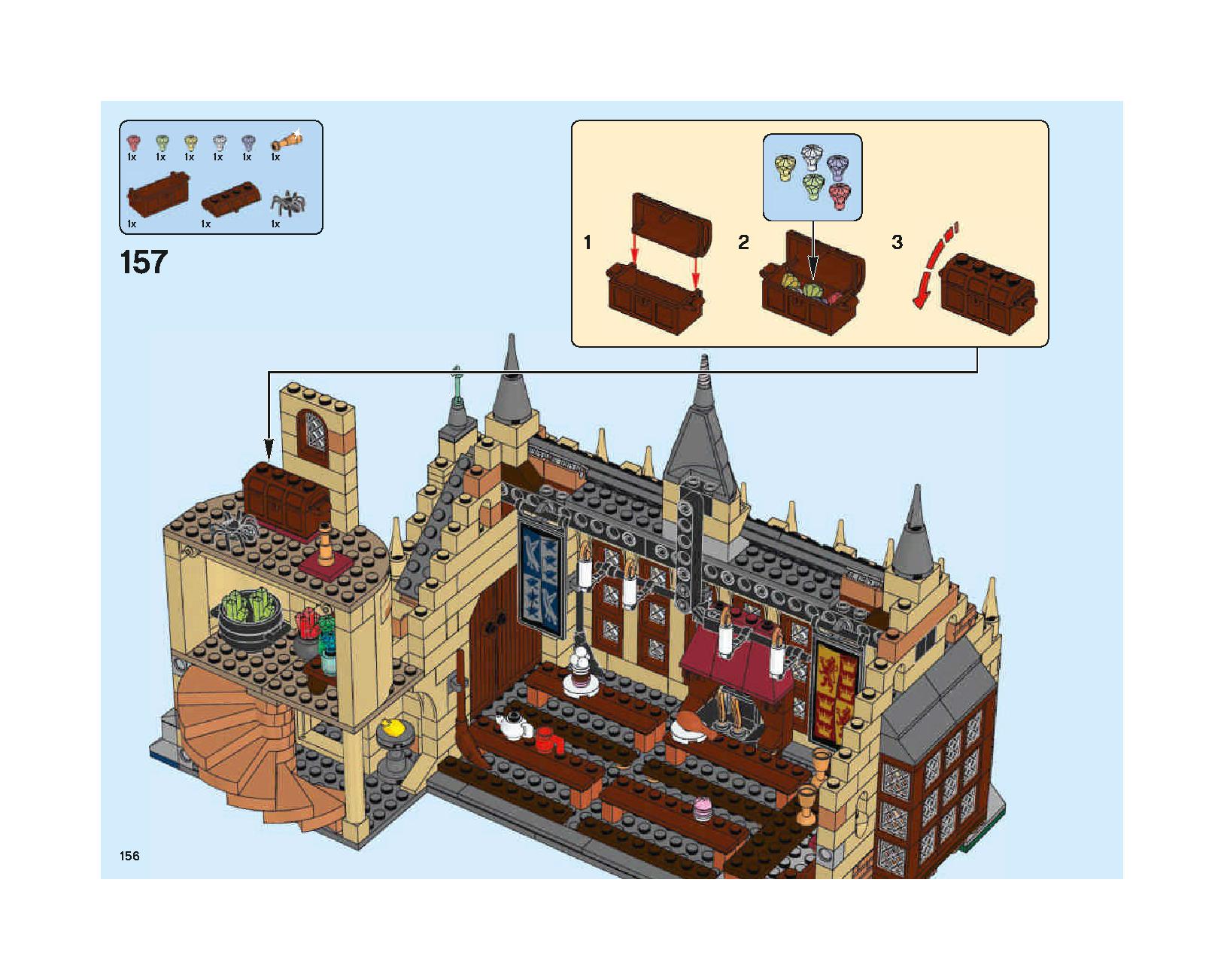 ホグワーツの大広間 75954 レゴの商品情報 レゴの説明書・組立方法 156 page