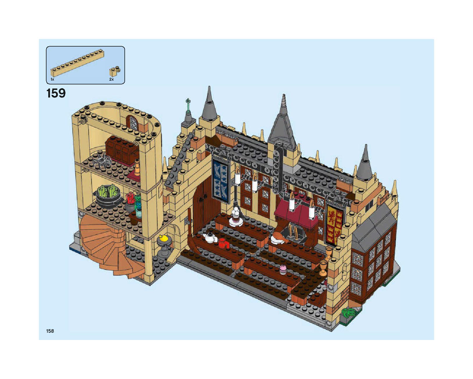 ホグワーツの大広間 75954 レゴの商品情報 レゴの説明書・組立方法 158 page