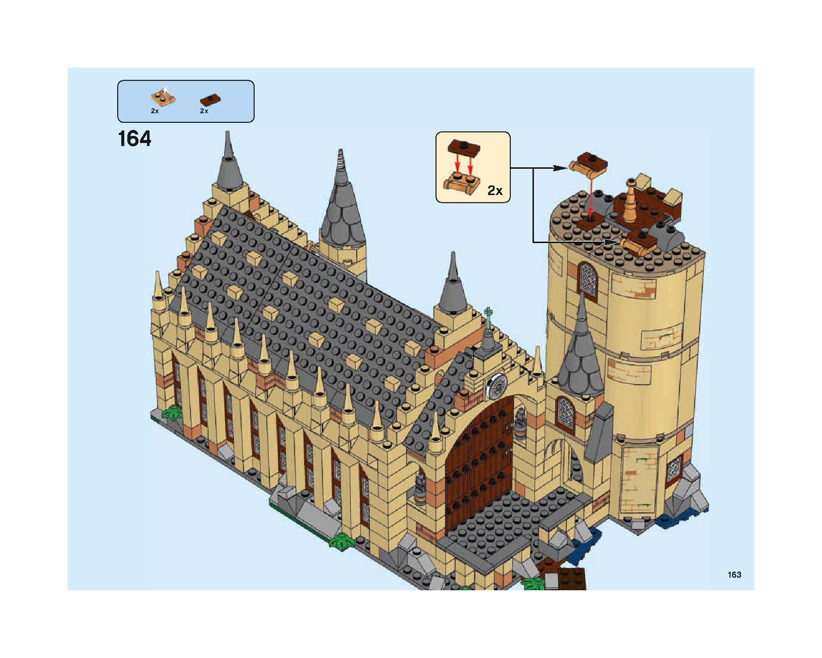 Hogwarts Great Hall 75954 LEGO information LEGO instructions 163 page