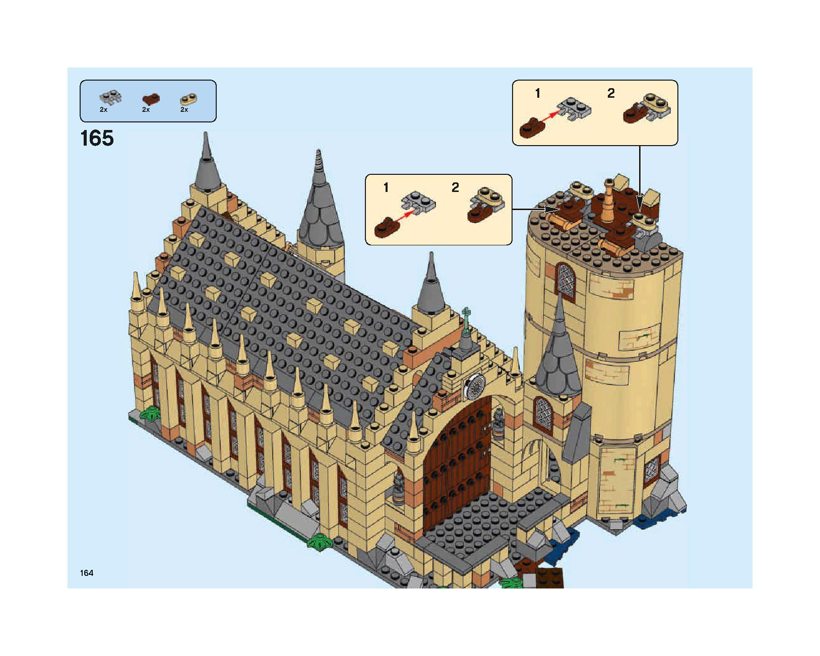 Hogwarts Great Hall 75954 LEGO information LEGO instructions 164 page