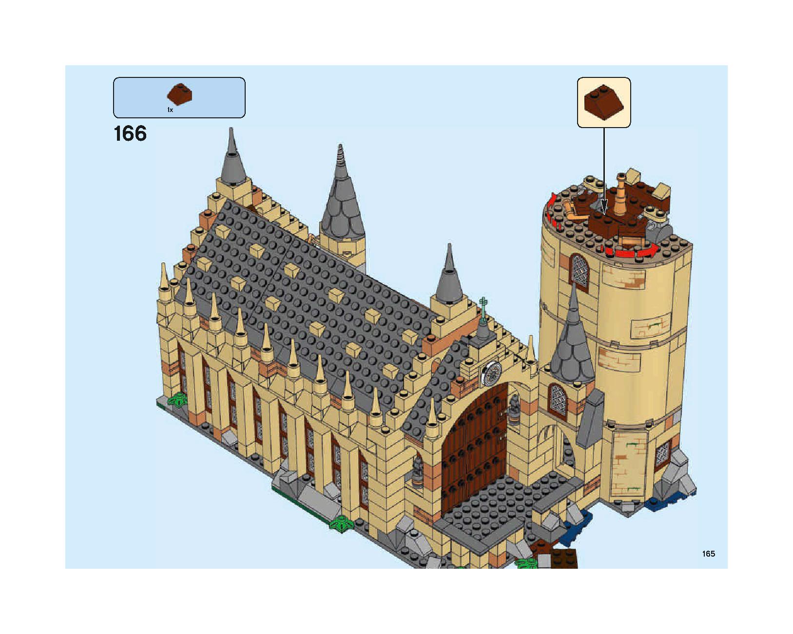 Hogwarts Great Hall 75954 LEGO information LEGO instructions 165 page