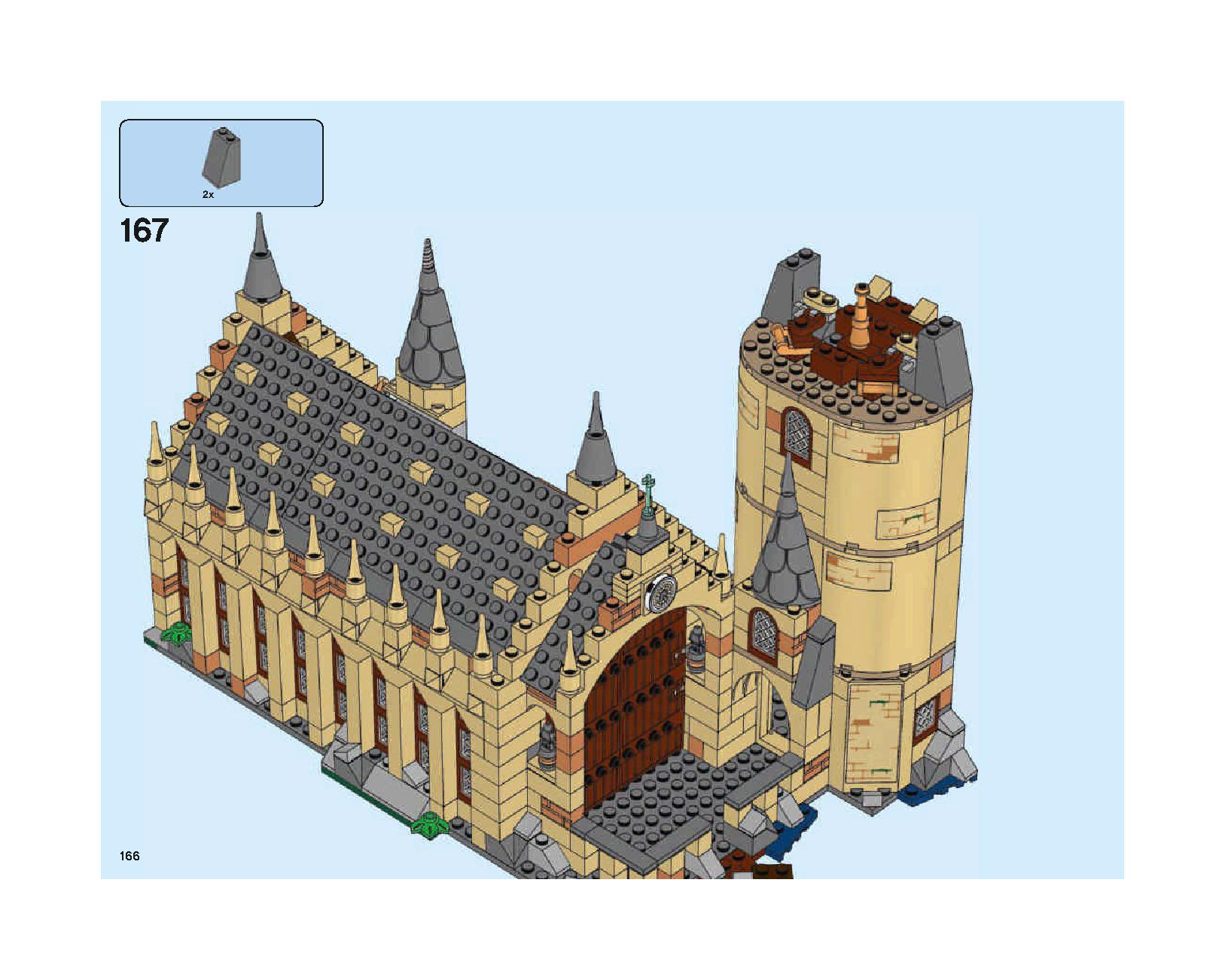 Hogwarts Great Hall 75954 LEGO information LEGO instructions 166 page