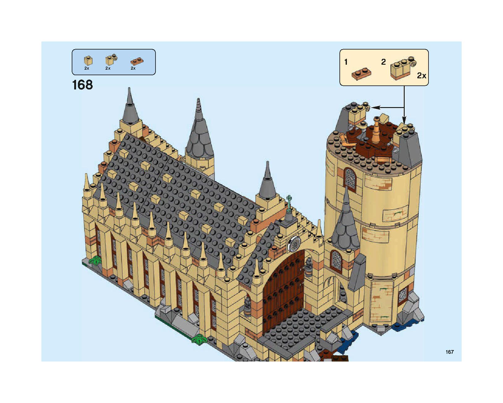 Hogwarts Great Hall 75954 LEGO information LEGO instructions 167 page