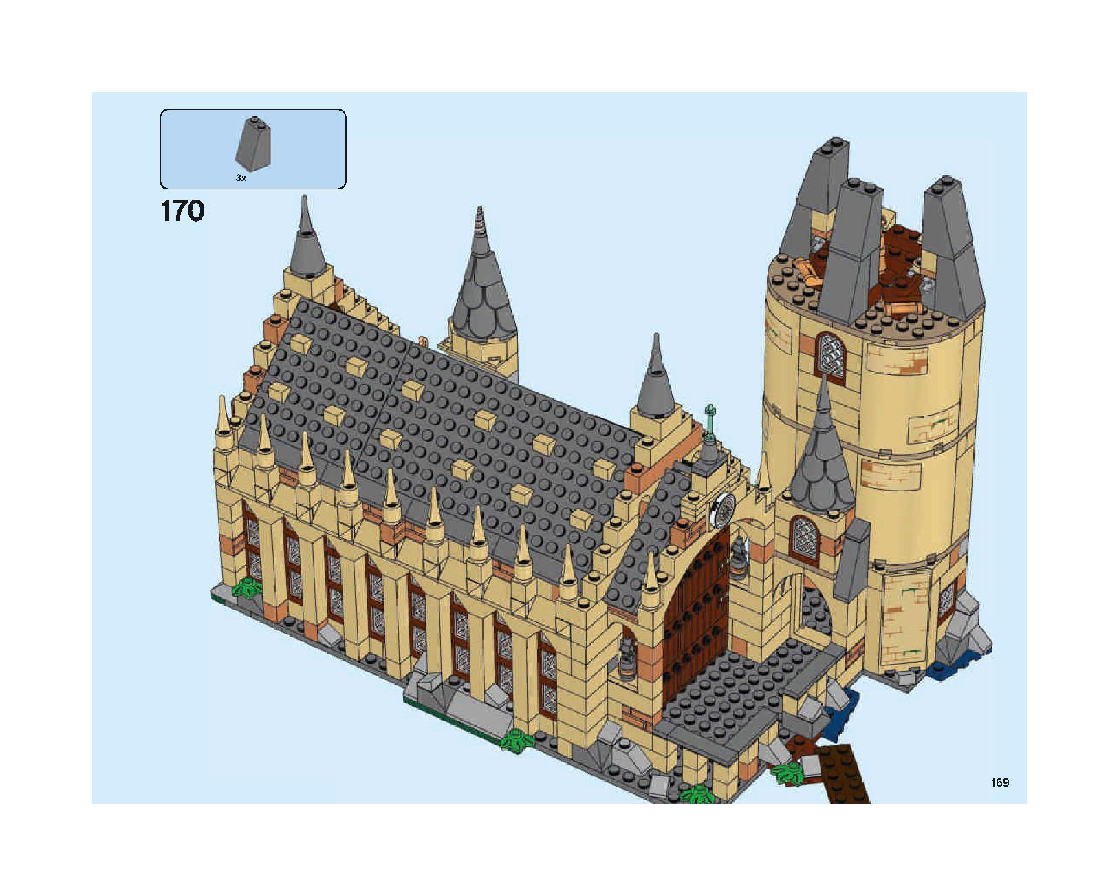 ホグワーツの大広間 75954 レゴの商品情報 レゴの説明書・組立方法 169 page