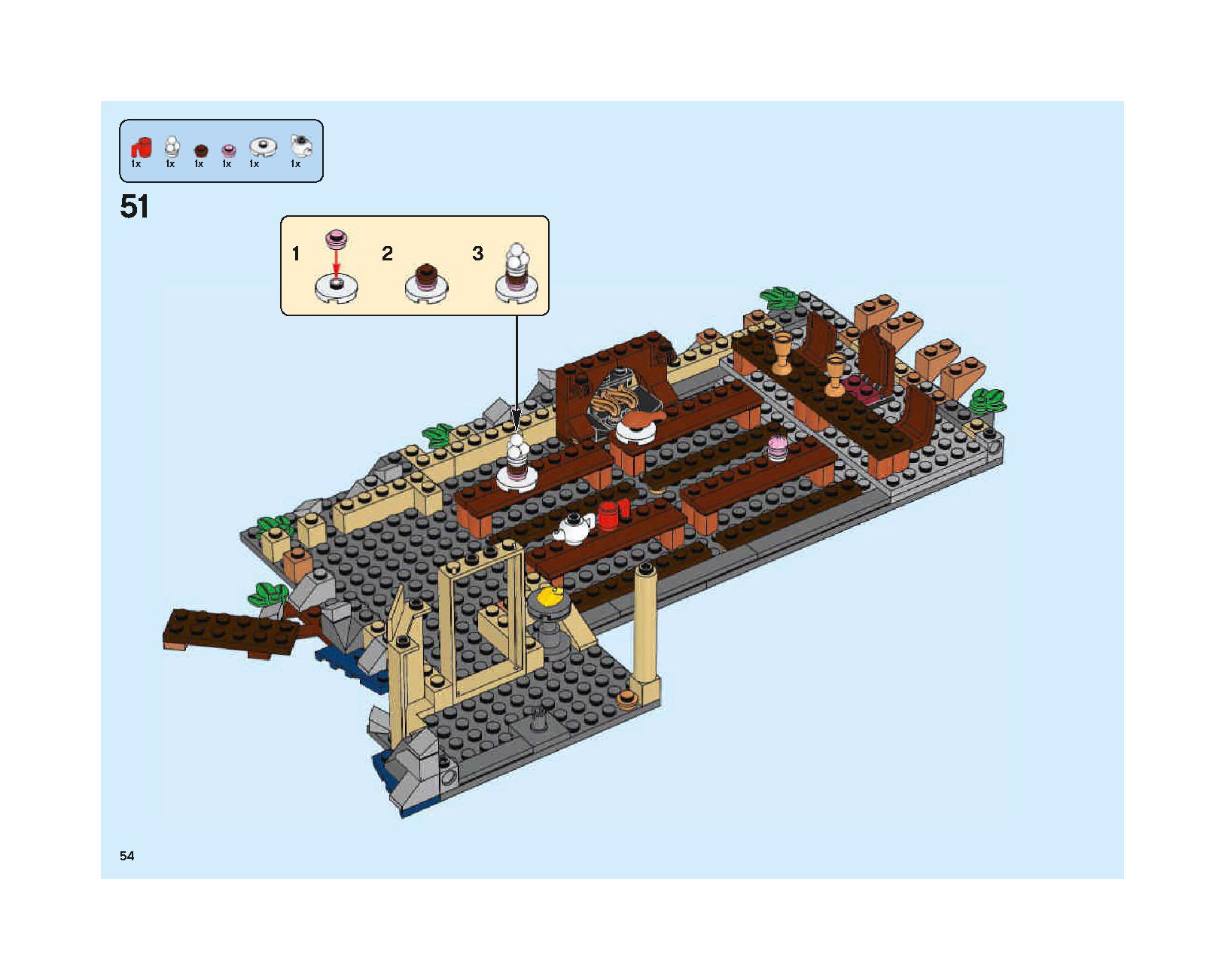 ホグワーツの大広間 75954 レゴの商品情報 レゴの説明書・組立方法 54 page
