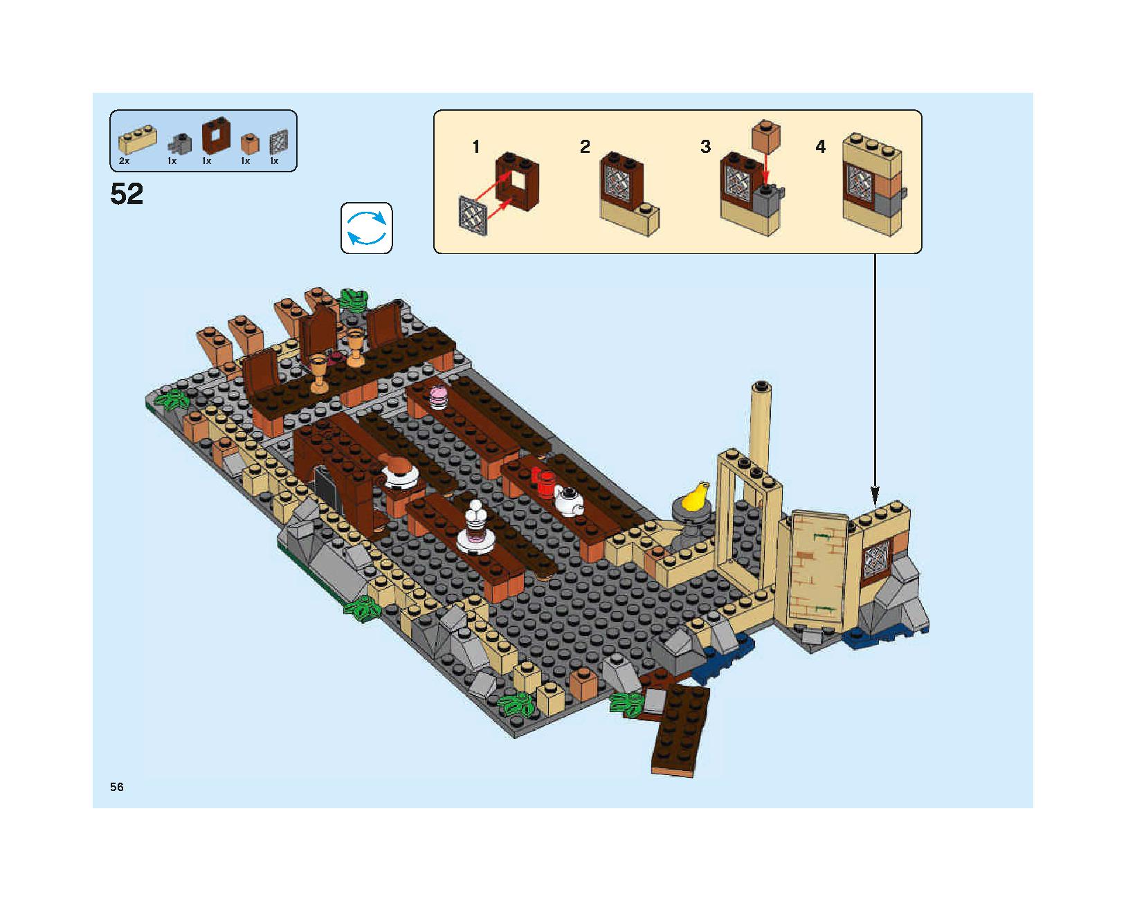 ホグワーツの大広間 75954 レゴの商品情報 レゴの説明書・組立方法 56 page