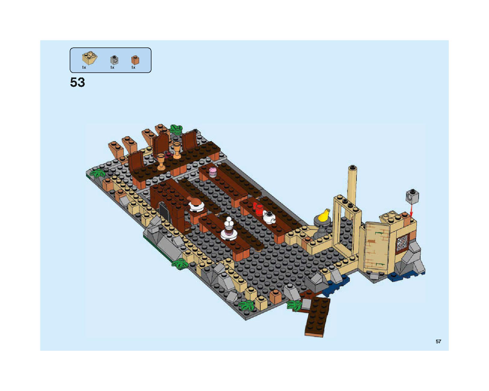 ホグワーツの大広間 75954 レゴの商品情報 レゴの説明書・組立方法 57 page