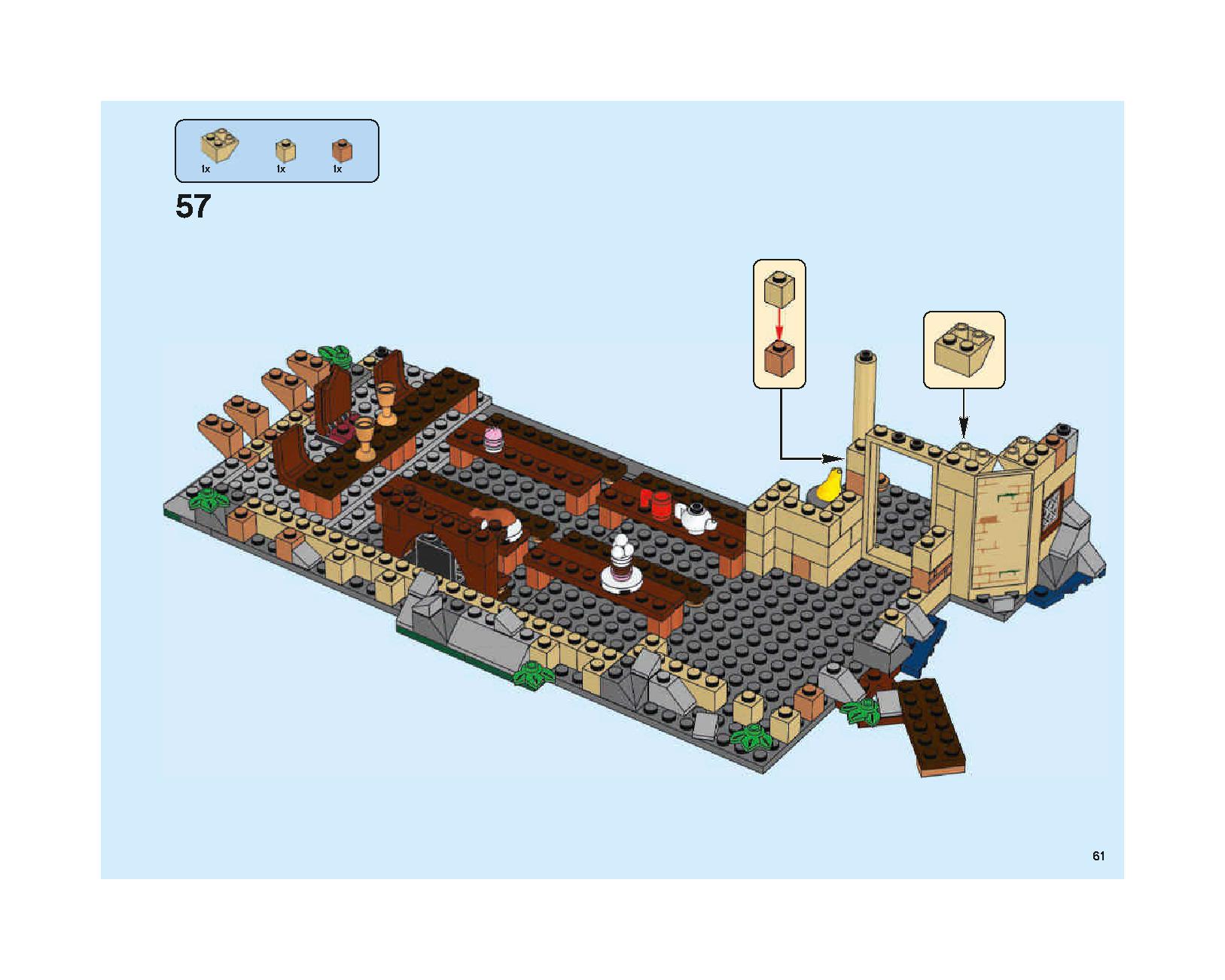ホグワーツの大広間 75954 レゴの商品情報 レゴの説明書・組立方法 61 page