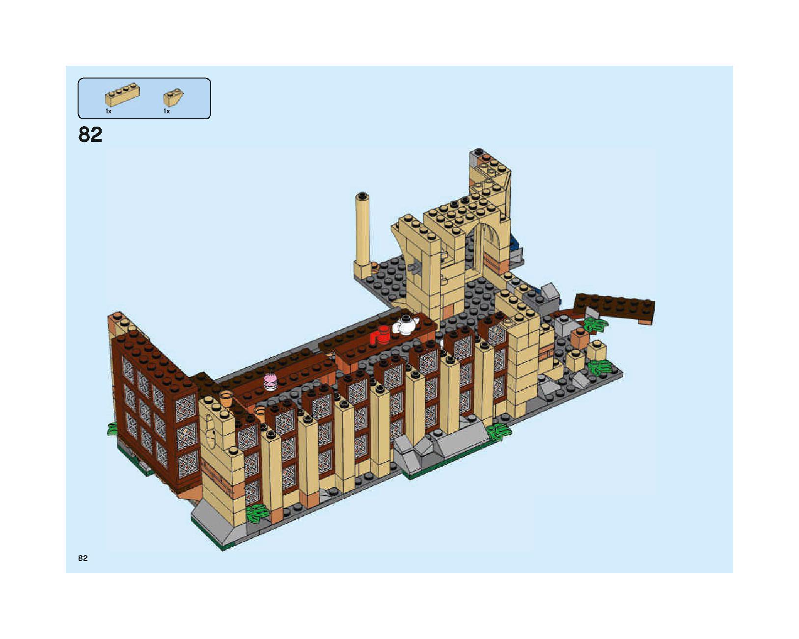 Hogwarts Great Hall 75954 LEGO information LEGO instructions 82 page