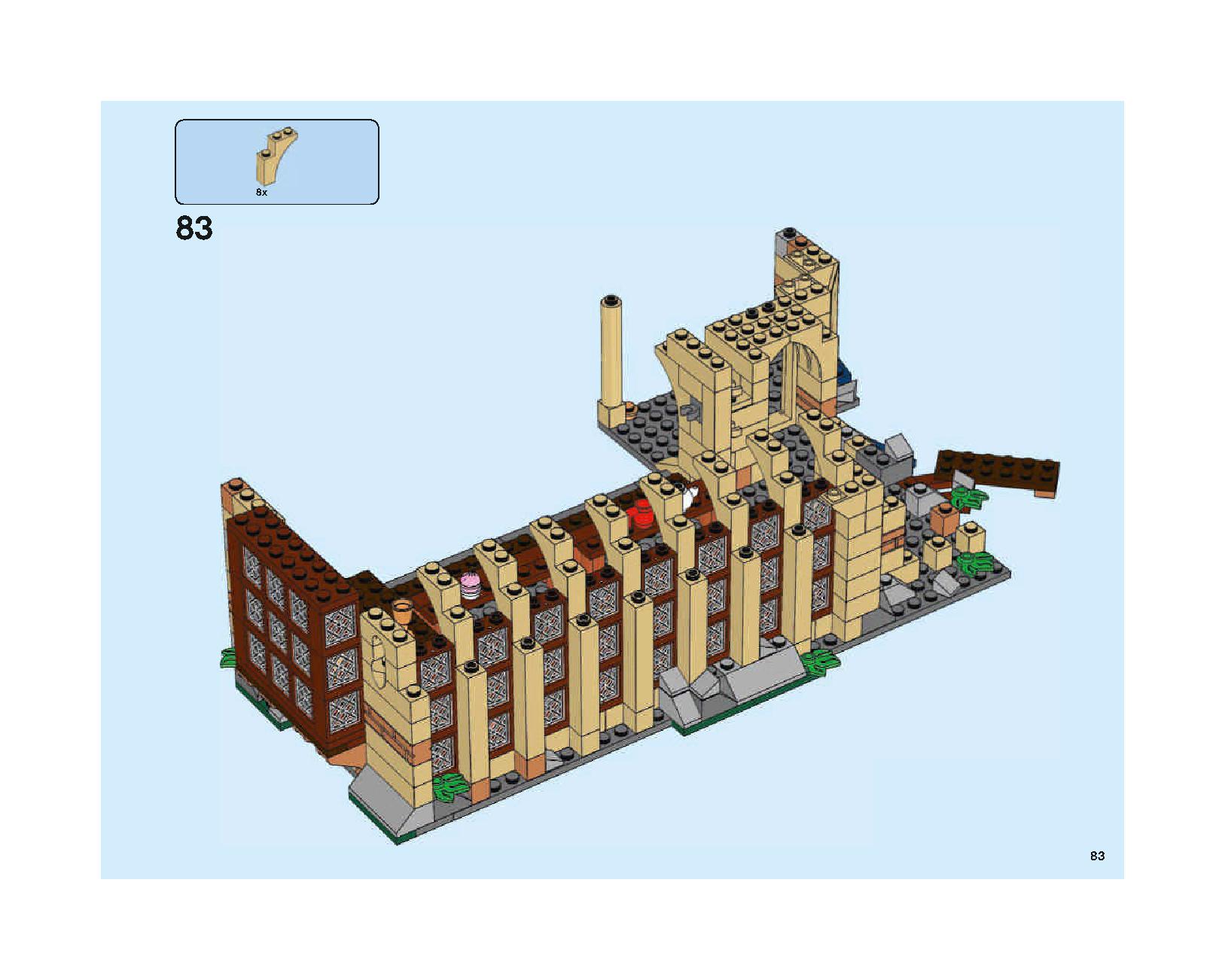 Hogwarts Great Hall 75954 LEGO information LEGO instructions 83 page