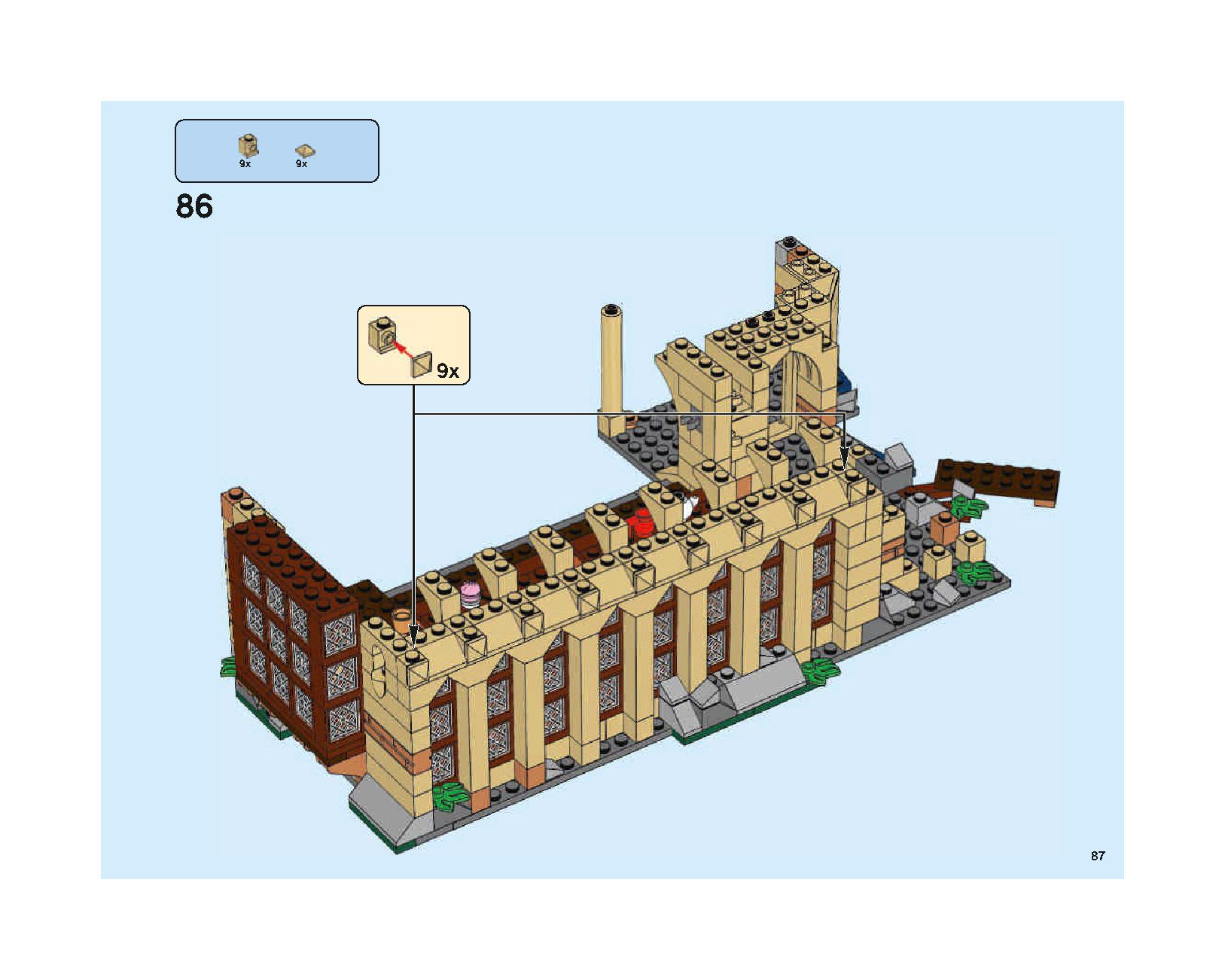 ホグワーツの大広間 75954 レゴの商品情報 レゴの説明書・組立方法 87 page