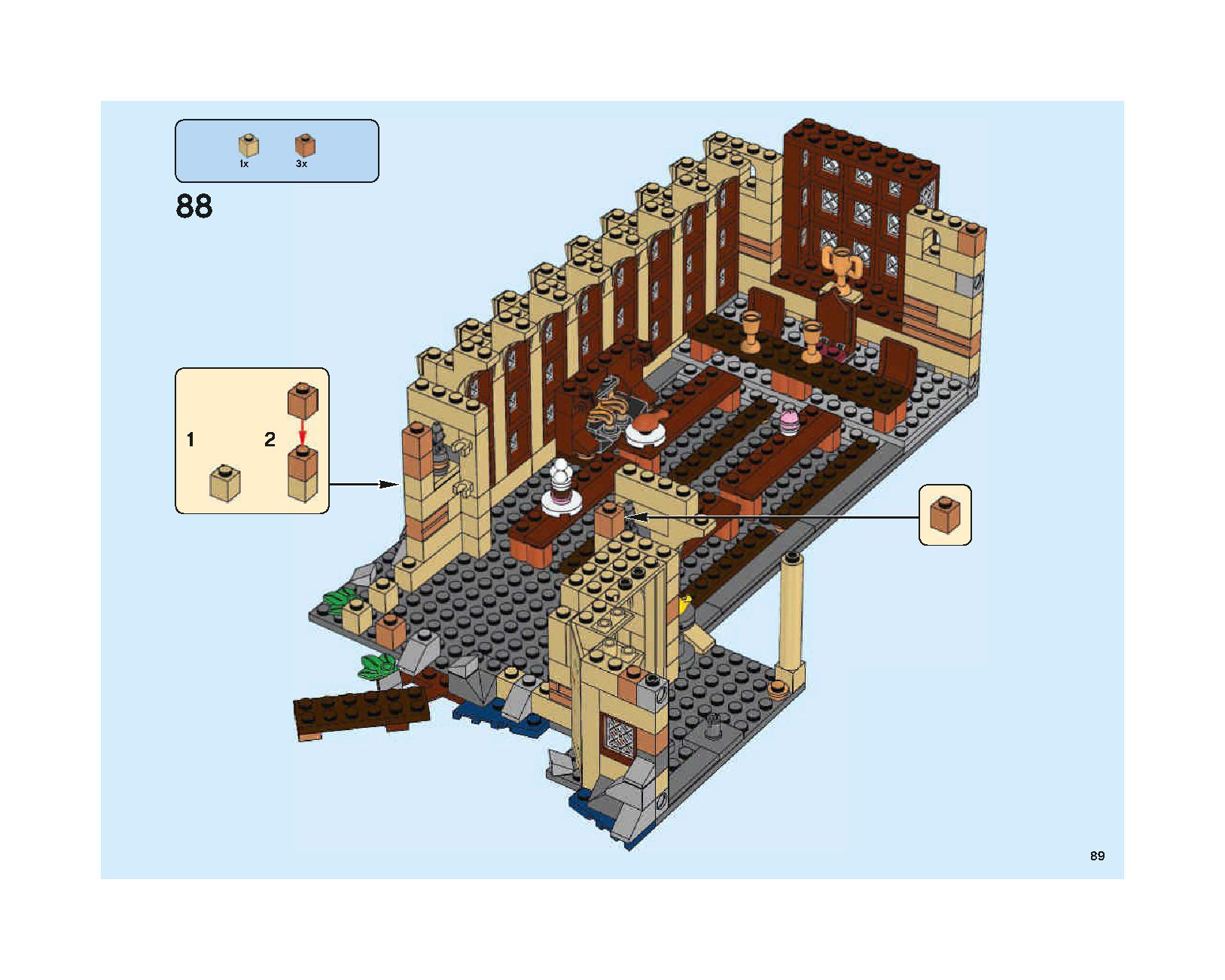 ホグワーツの大広間 75954 レゴの商品情報 レゴの説明書・組立方法 89 page