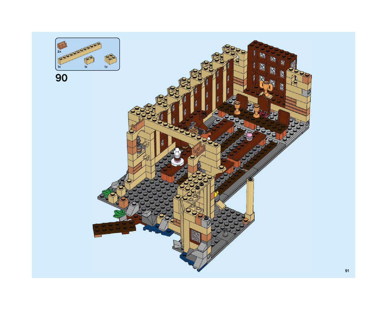 ホグワーツの大広間 75954 レゴの商品情報 レゴの説明書・組立方法 91 page
