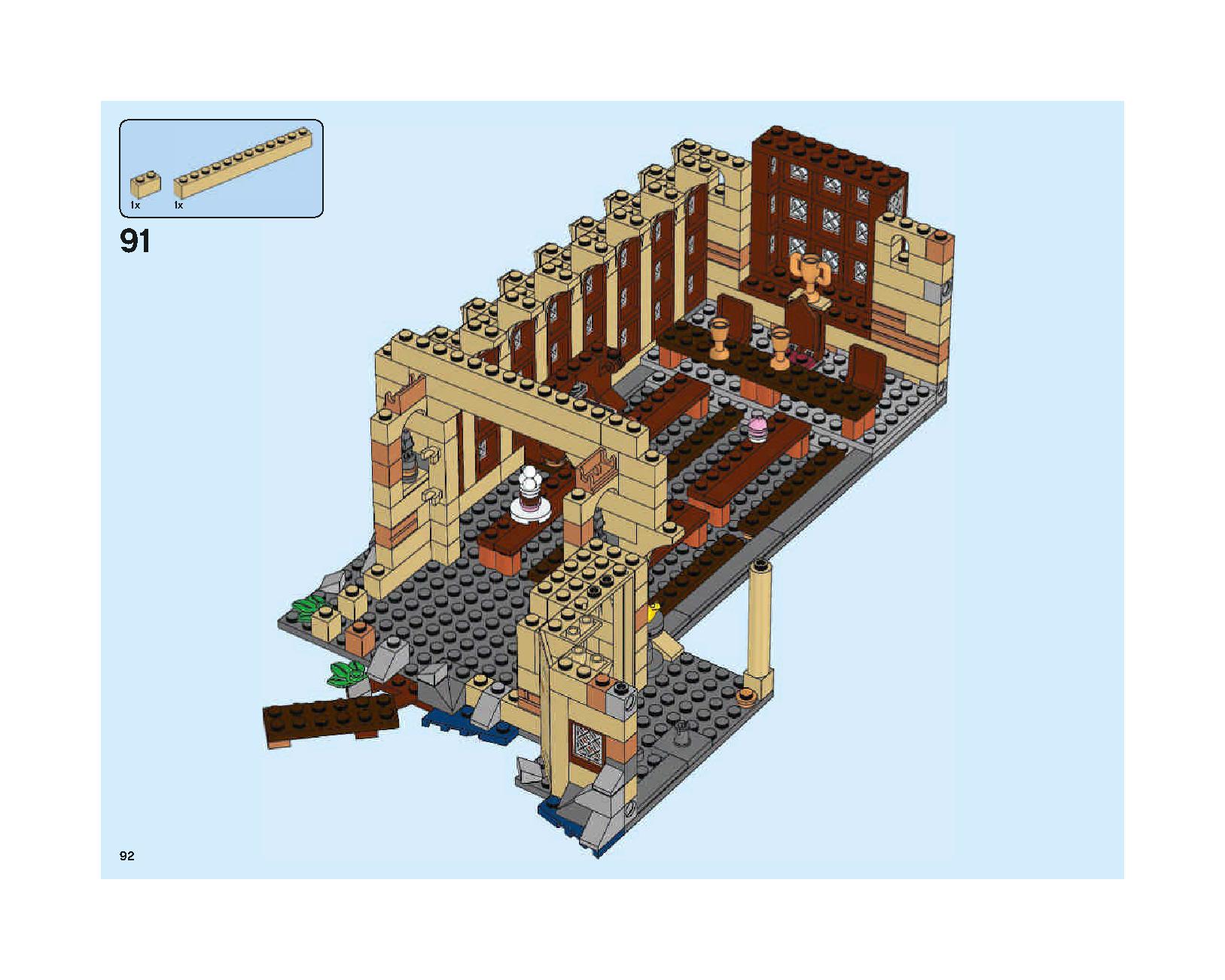 ホグワーツの大広間 75954 レゴの商品情報 レゴの説明書・組立方法 92 page