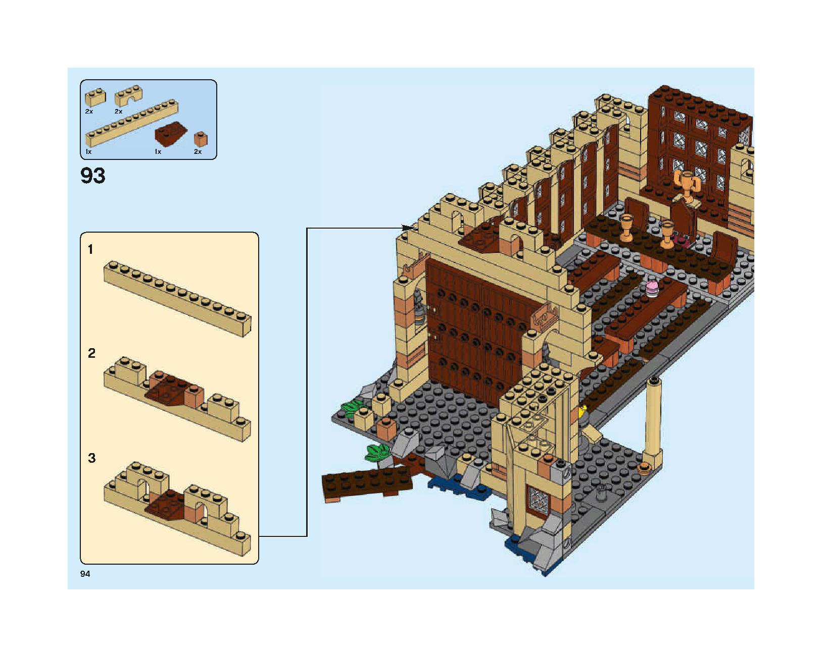ホグワーツの大広間 75954 レゴの商品情報 レゴの説明書・組立方法 94 page