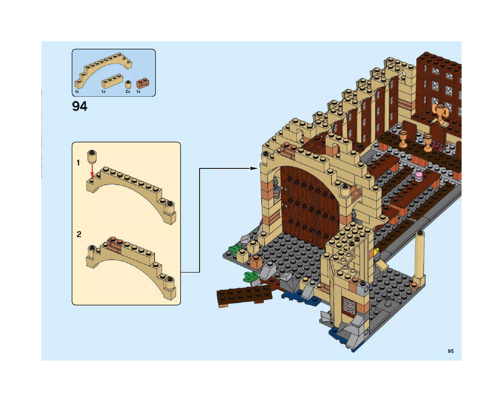 ホグワーツの大広間 75954 レゴの商品情報 レゴの説明書・組立方法 95 page