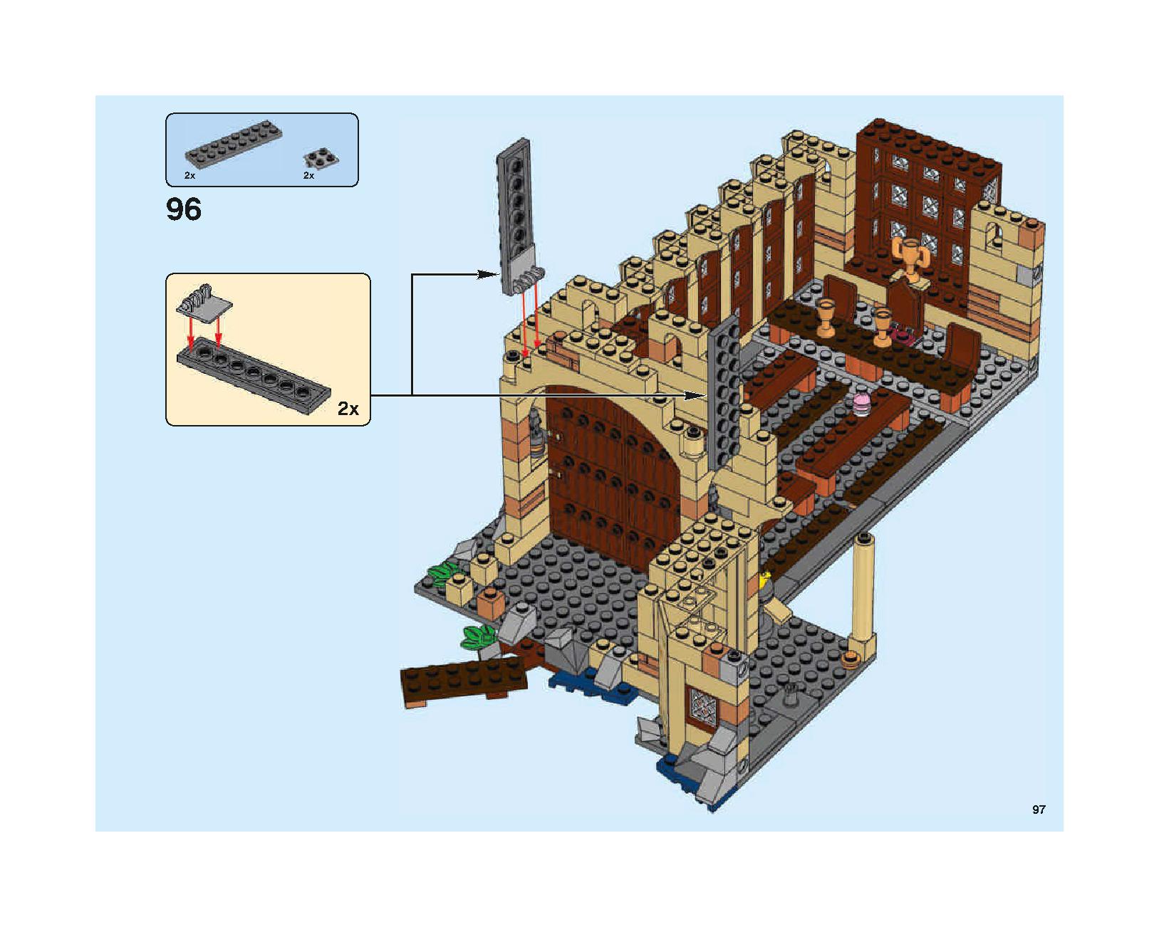 ホグワーツの大広間 75954 レゴの商品情報 レゴの説明書・組立方法 97 page