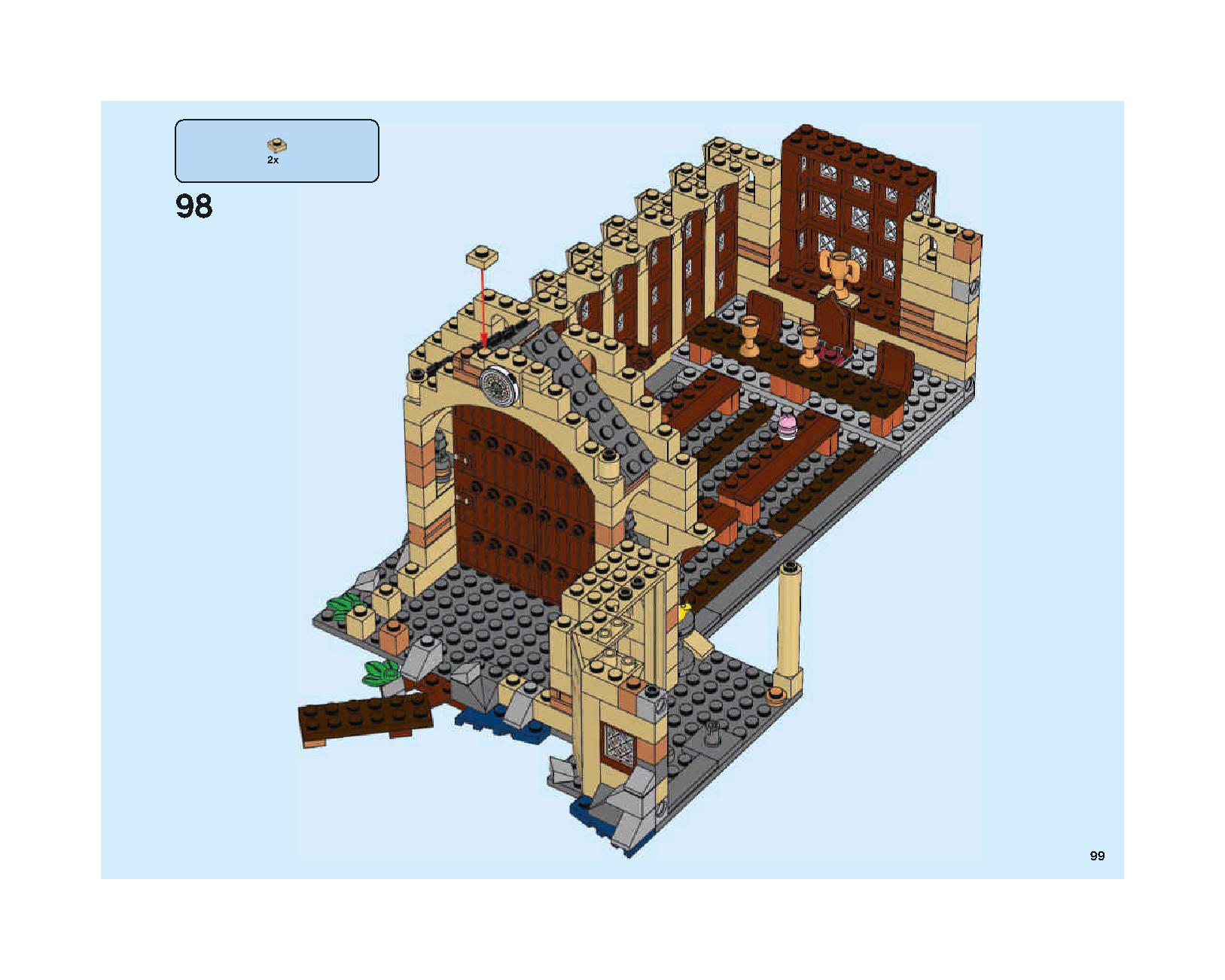 Hogwarts Great Hall 75954 LEGO information LEGO instructions 99 page