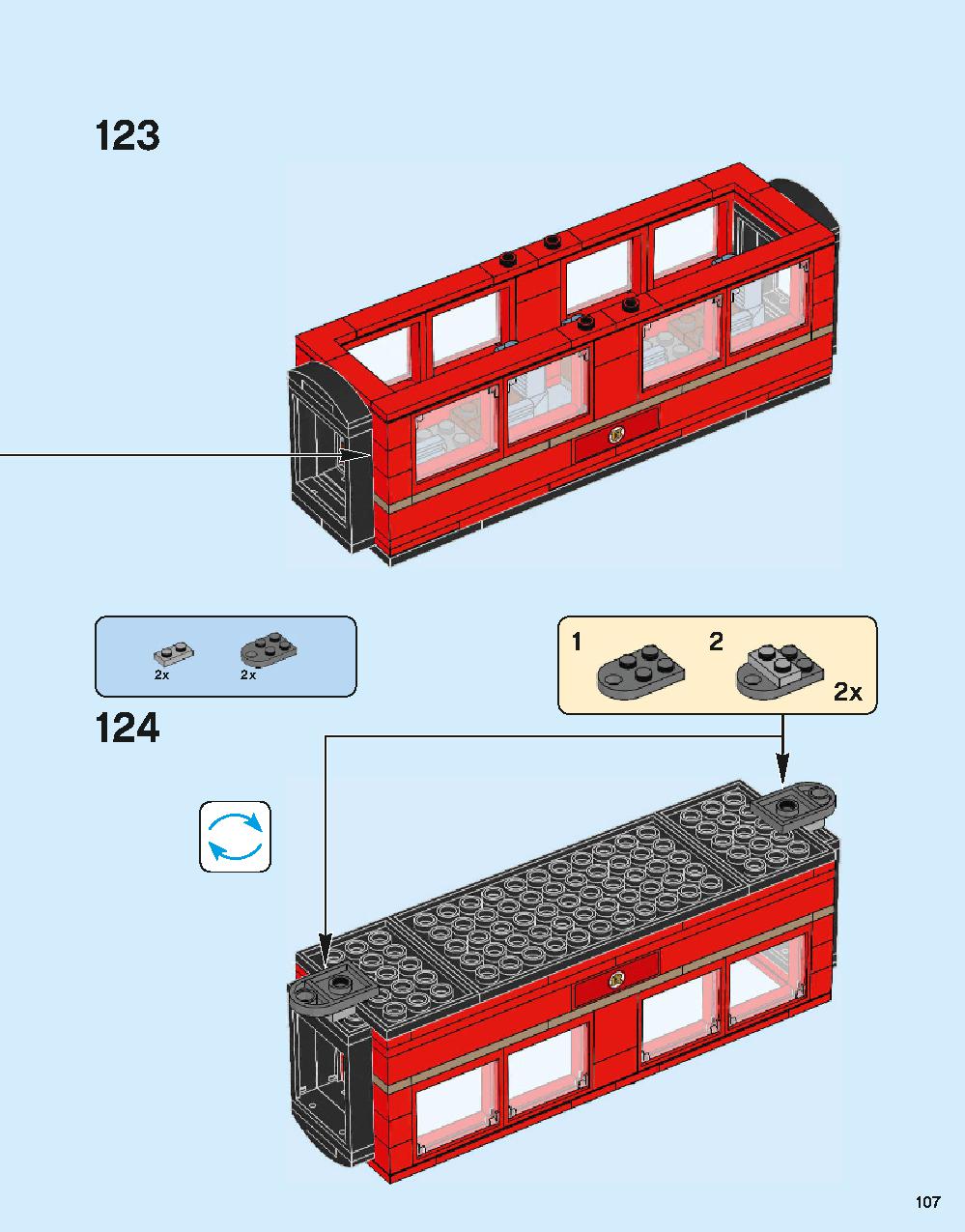 ホグワーツ特急 75955 レゴの商品情報 レゴの説明書・組立方法 107 page