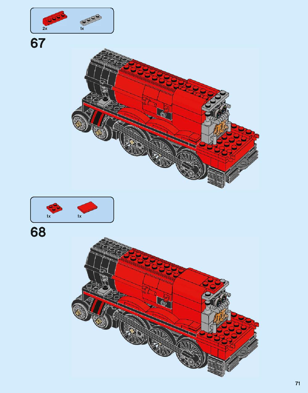 Hogwarts Express 75955 LEGO information LEGO instructions 71 page