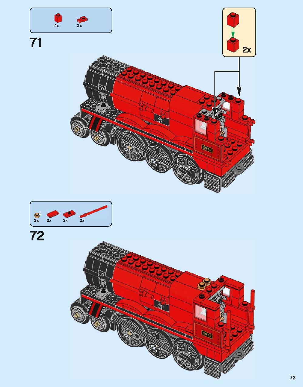 Hogwarts Express 75955 LEGO information LEGO instructions 73 page
