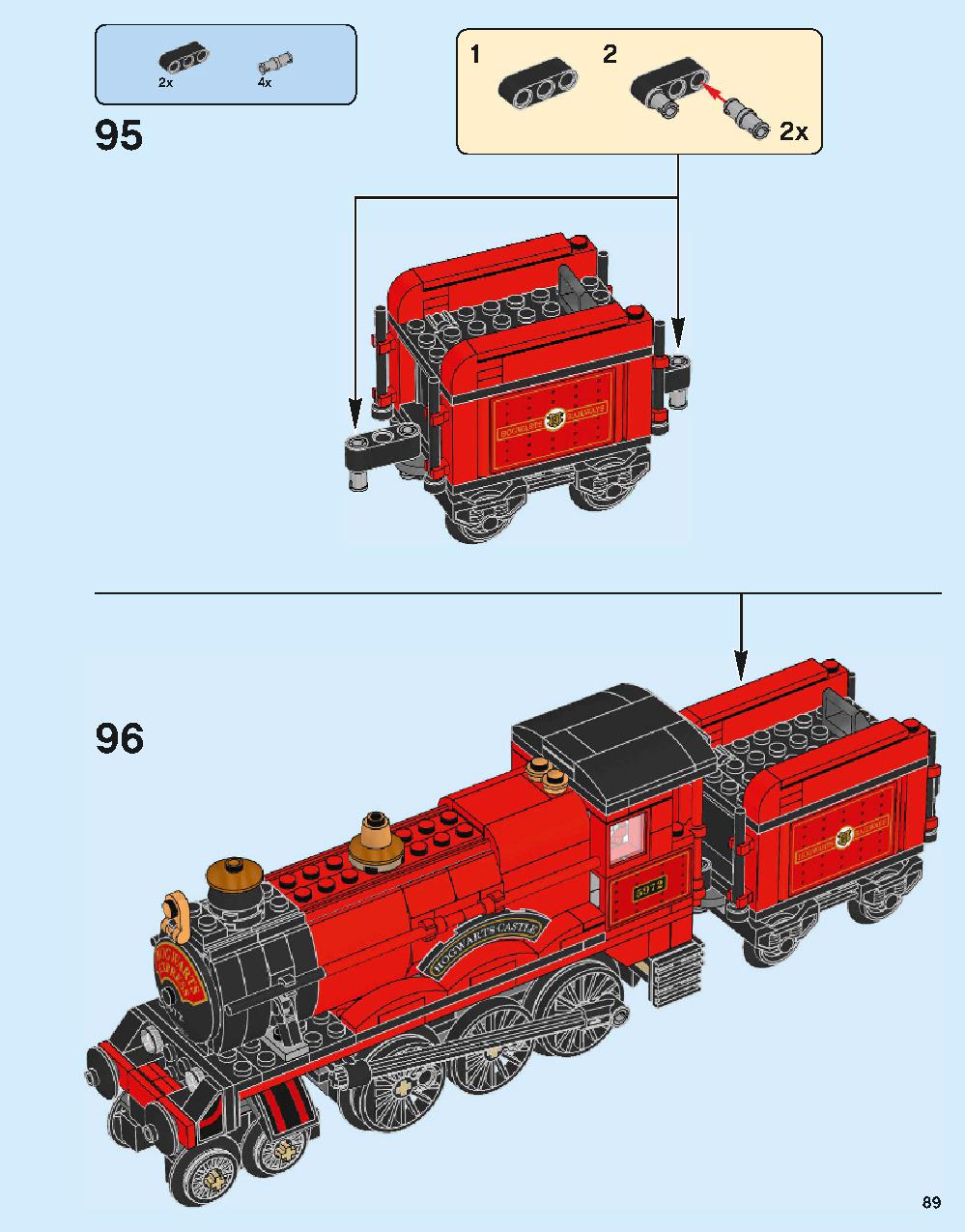 ホグワーツ特急 75955 レゴの商品情報 レゴの説明書・組立方法 89 page