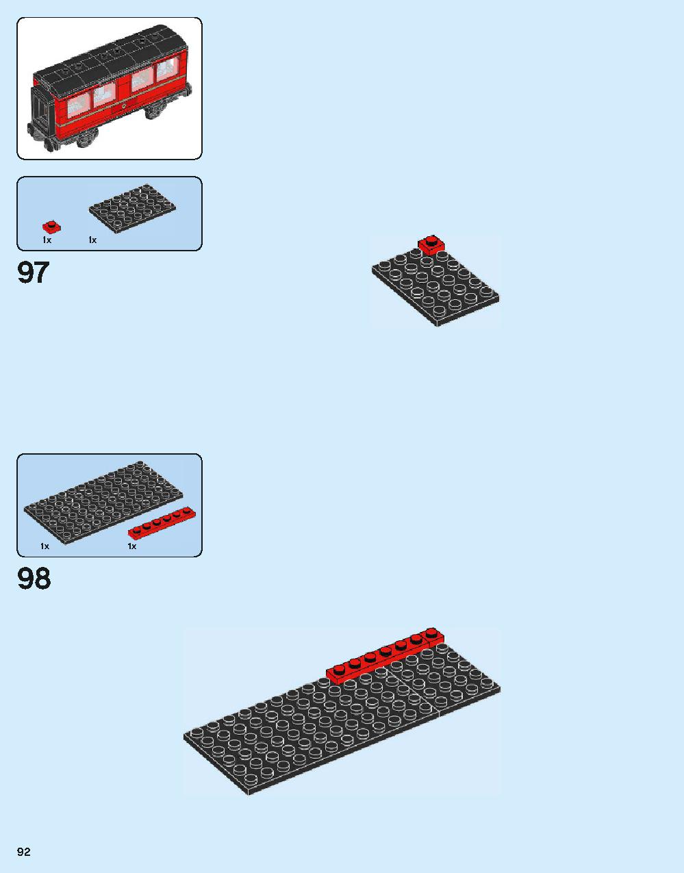 ホグワーツ特急 75955 レゴの商品情報 レゴの説明書・組立方法 92 page